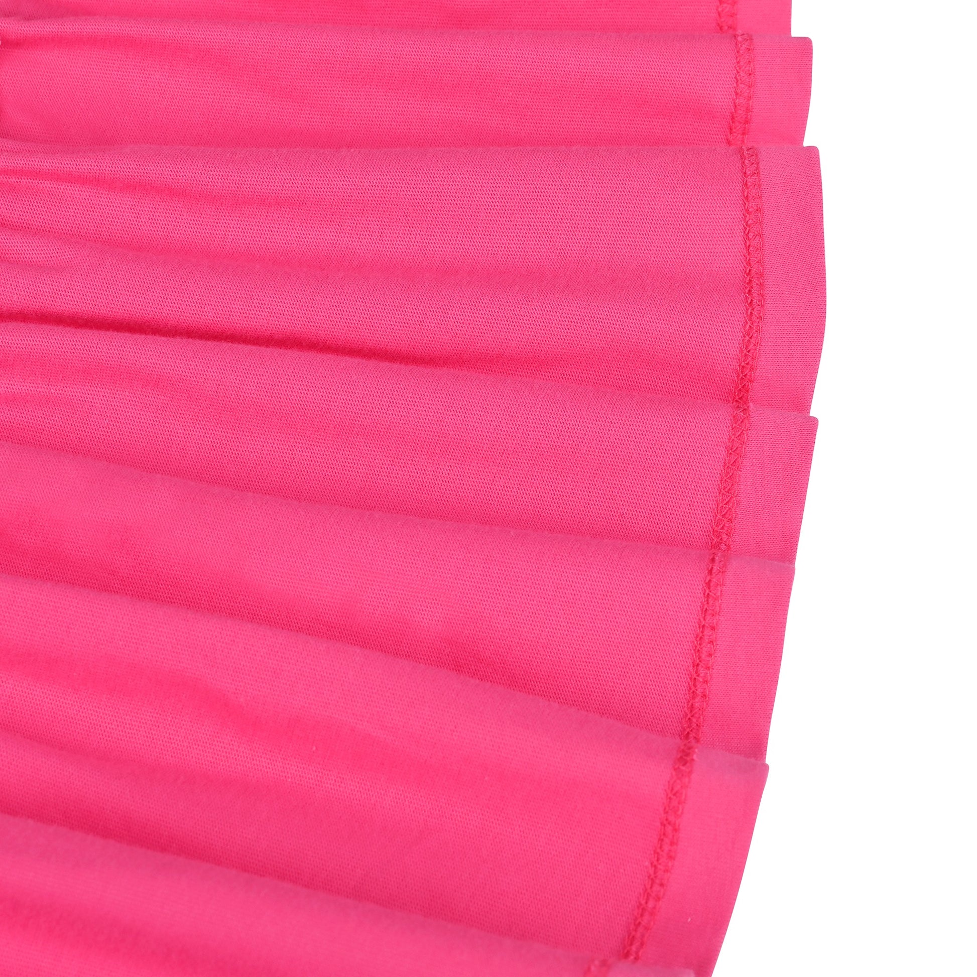 Girls Dress Rainbow Colorful Tiered Ruffle Backless Casual Holiday Cotton Pink
