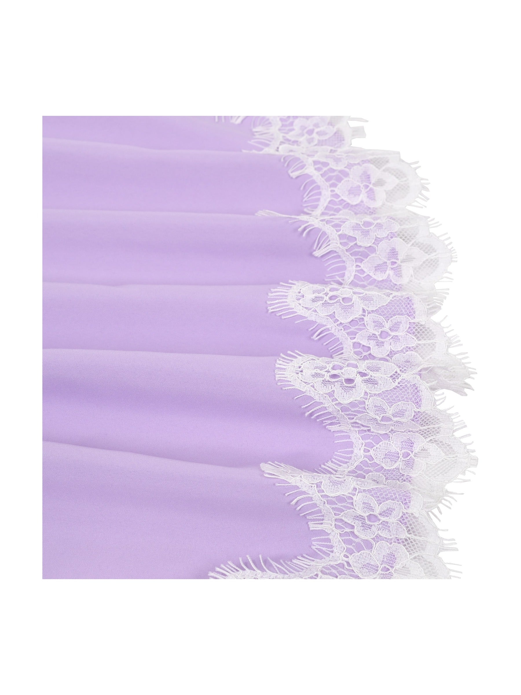 Flower Girls Dress Blue Hi-lo Lace V Back Fancy Wedding Purple
