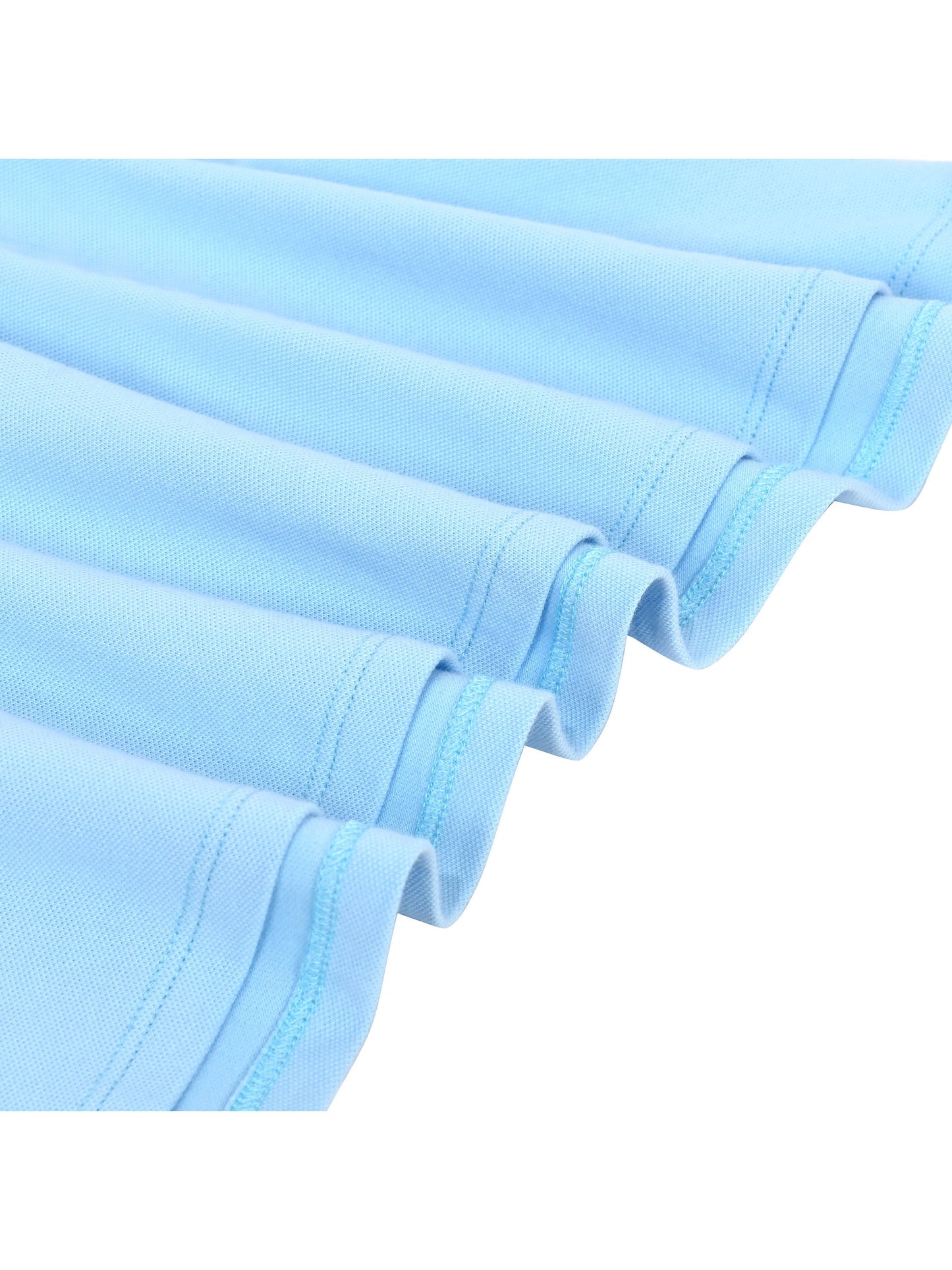 Girls Dress Sky Blue T-Shirt Basic Top Classic Loose Straight Cotton Blue