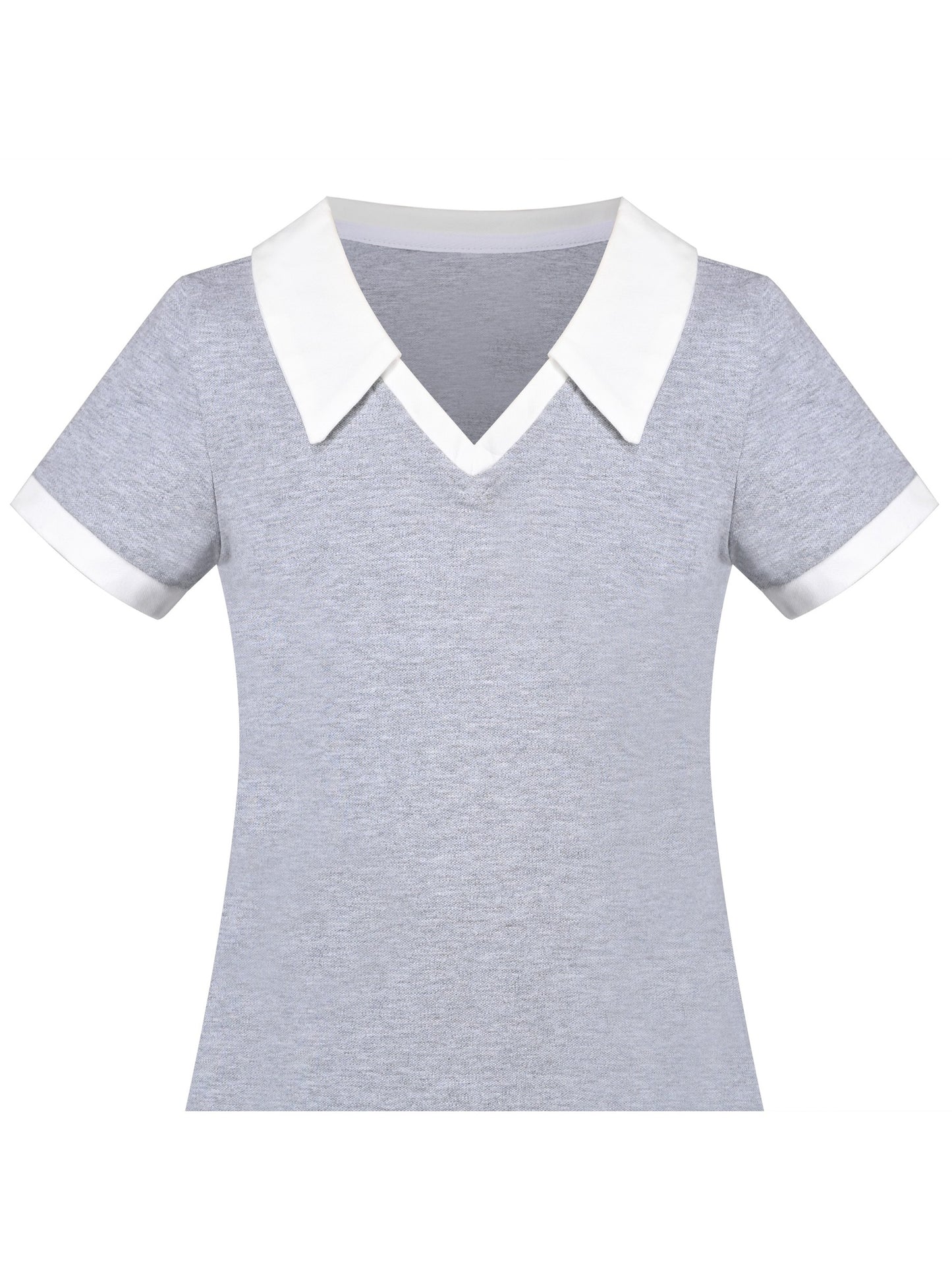 Girls Dress Sky Blue T-Shirt Basic Top Classic Loose Straight Cotton Gray