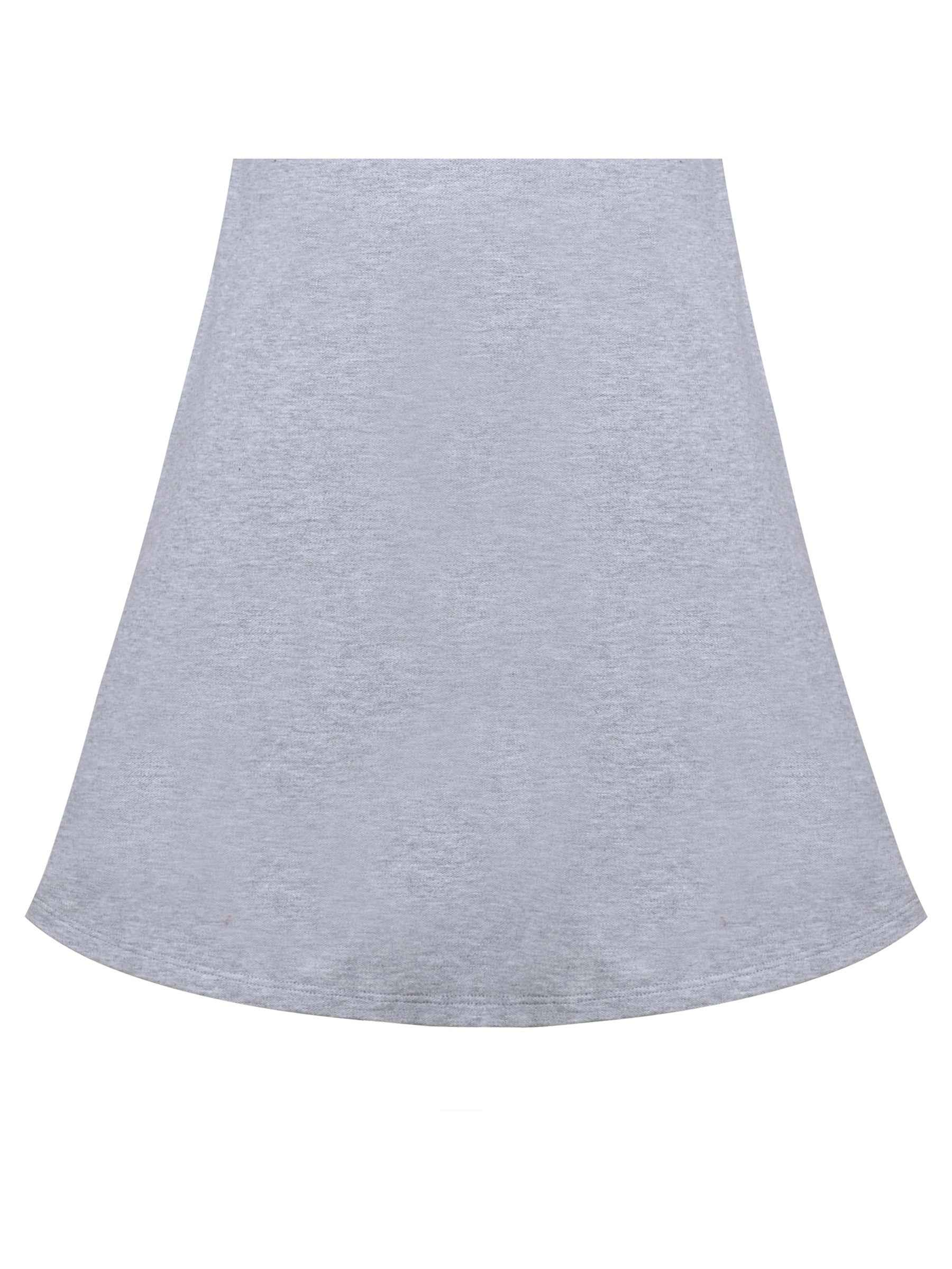 Girls Dress Sky Blue T-Shirt Basic Top Classic Loose Straight Cotton Gray