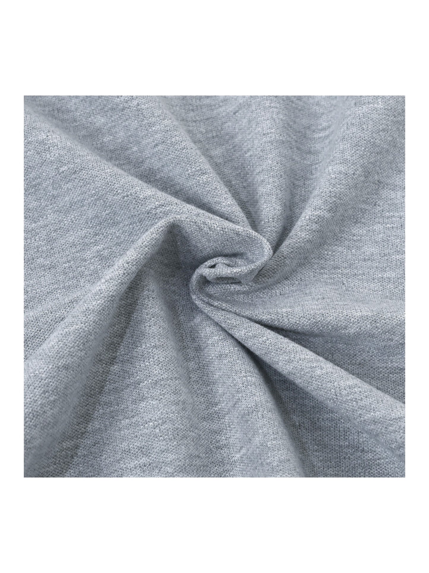Girls Dress Sky Blue T-Shirt Basic Top Classic Loose Straight Cotton Gray