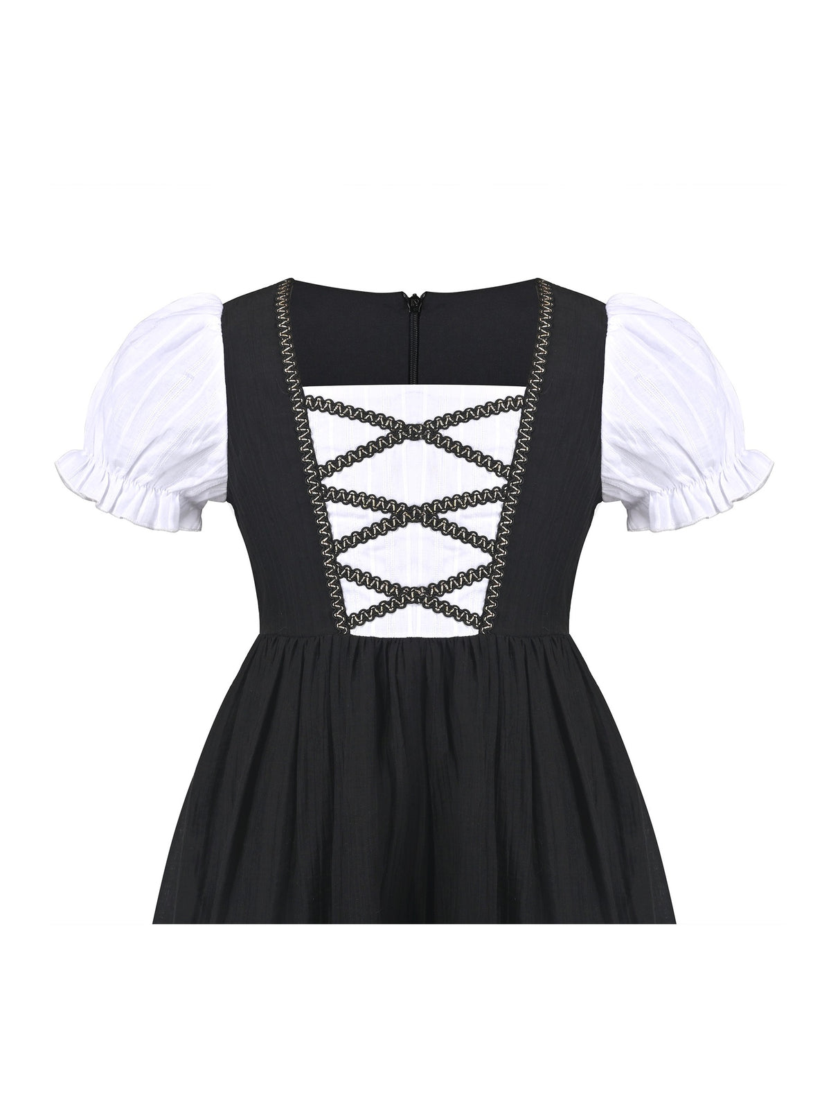 Girls German Dirndl Dress Costumes for Bavarian Oktoberfest Long Sleeve - Black Pirate