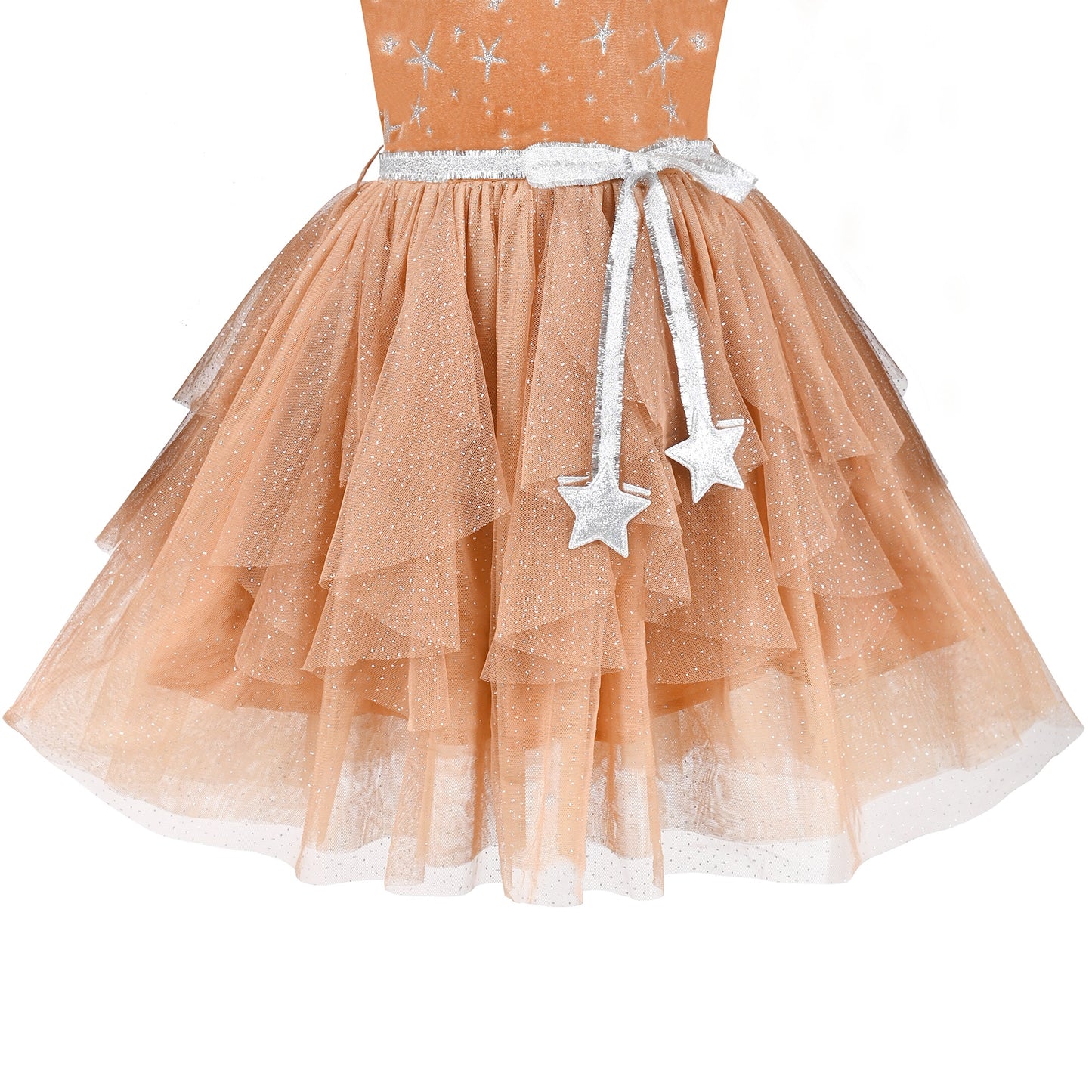 Girls Dress Black Heart Tulle Party Velvet Valentine's Day Party Brown