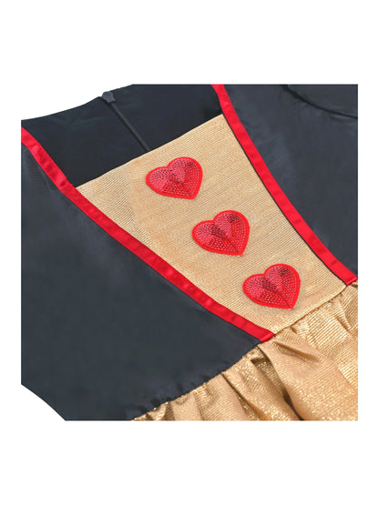 Girls German Dirndl Dress Costumes for Bavarian Oktoberfest Long Sleeve - Red Poker