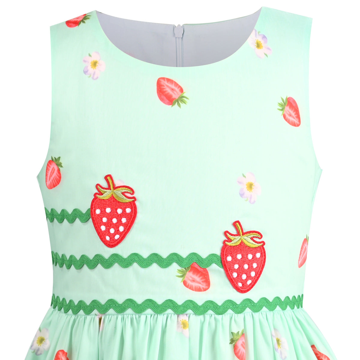Girls Dress Brown Butterfly Double Bow Tie Party Kids Sundress - Light Green