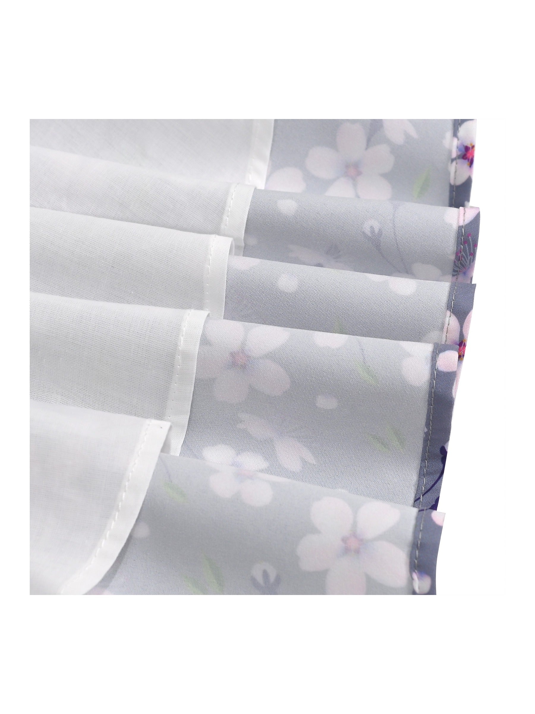Girls Dress Lace Pearl Plum Blossom Elegant Princess Dress Gray