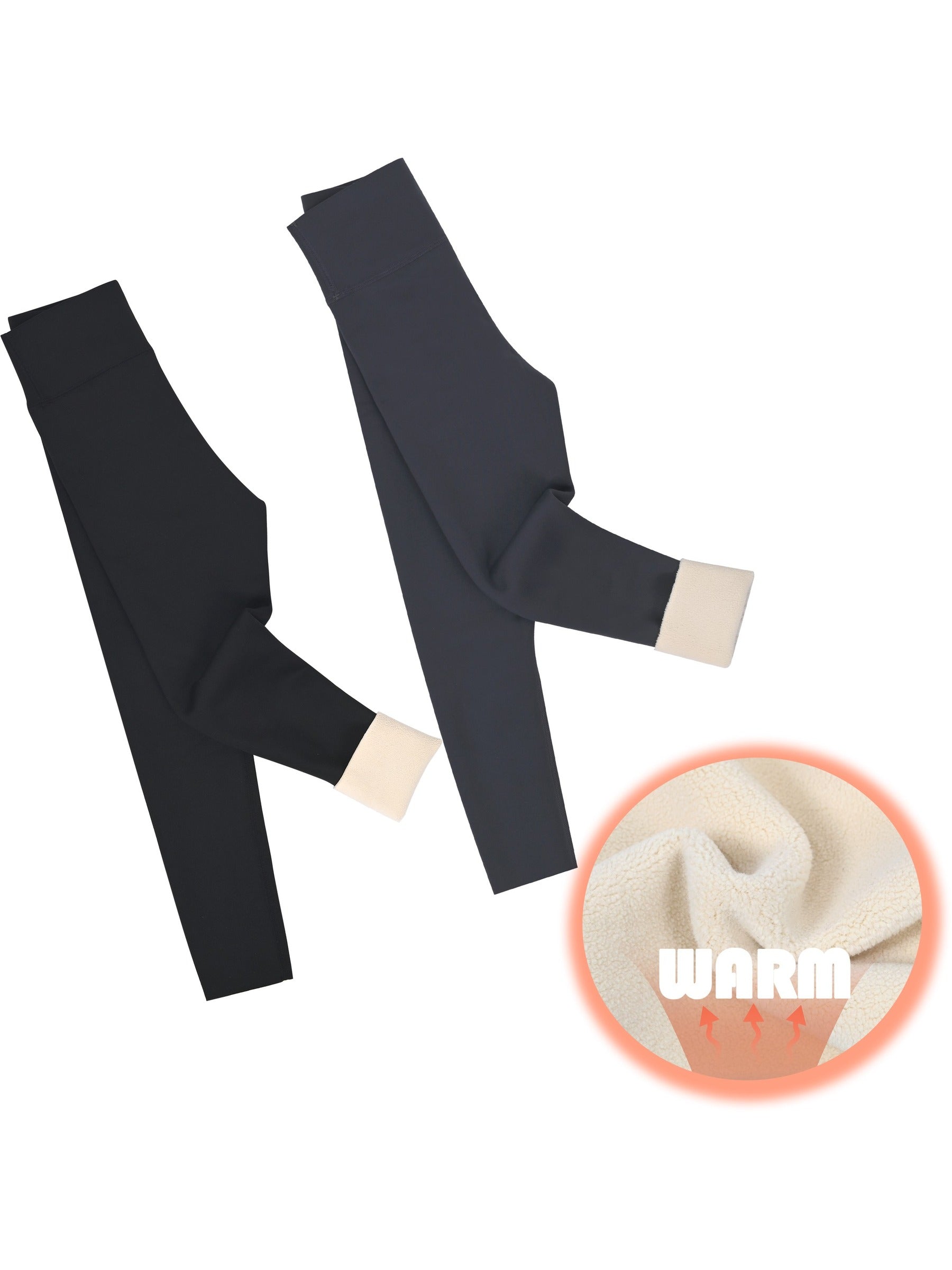 Girls Legging Fleece Lined 2pc Set Pants Warm Ankle Length Winter Black