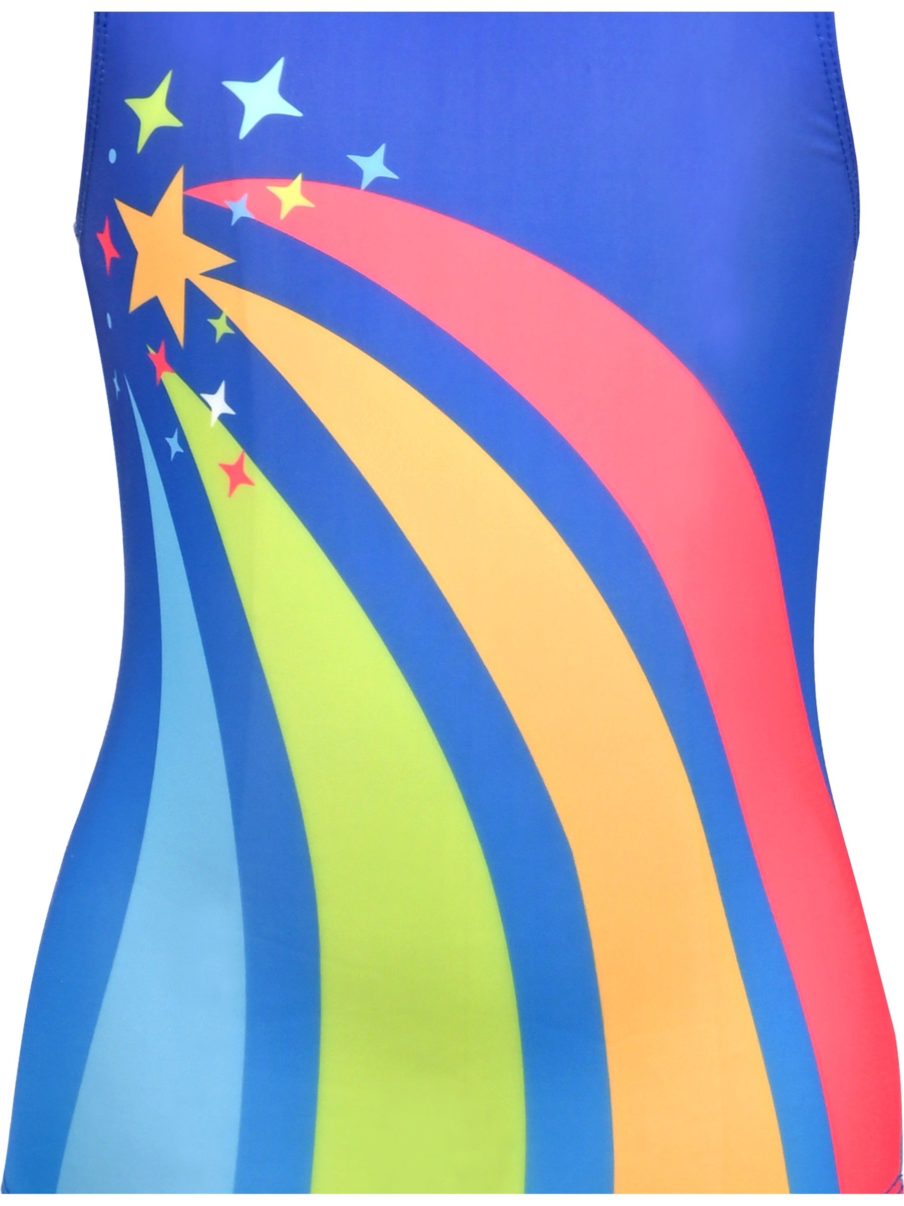 Girls Star Rainbow Rhinestone Sleeveless Active Unitard Ballet Gymnastic Blue