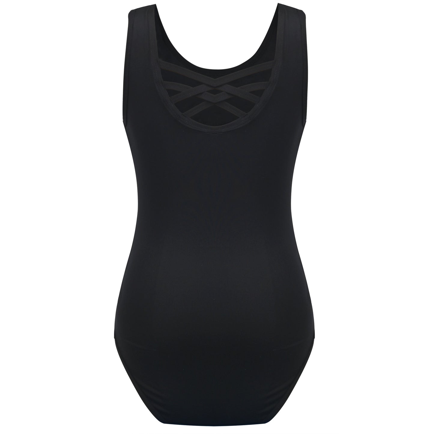Girls Star Rainbow Rhinestone Sleeveless Active Unitard Ballet Gymnastic Black
