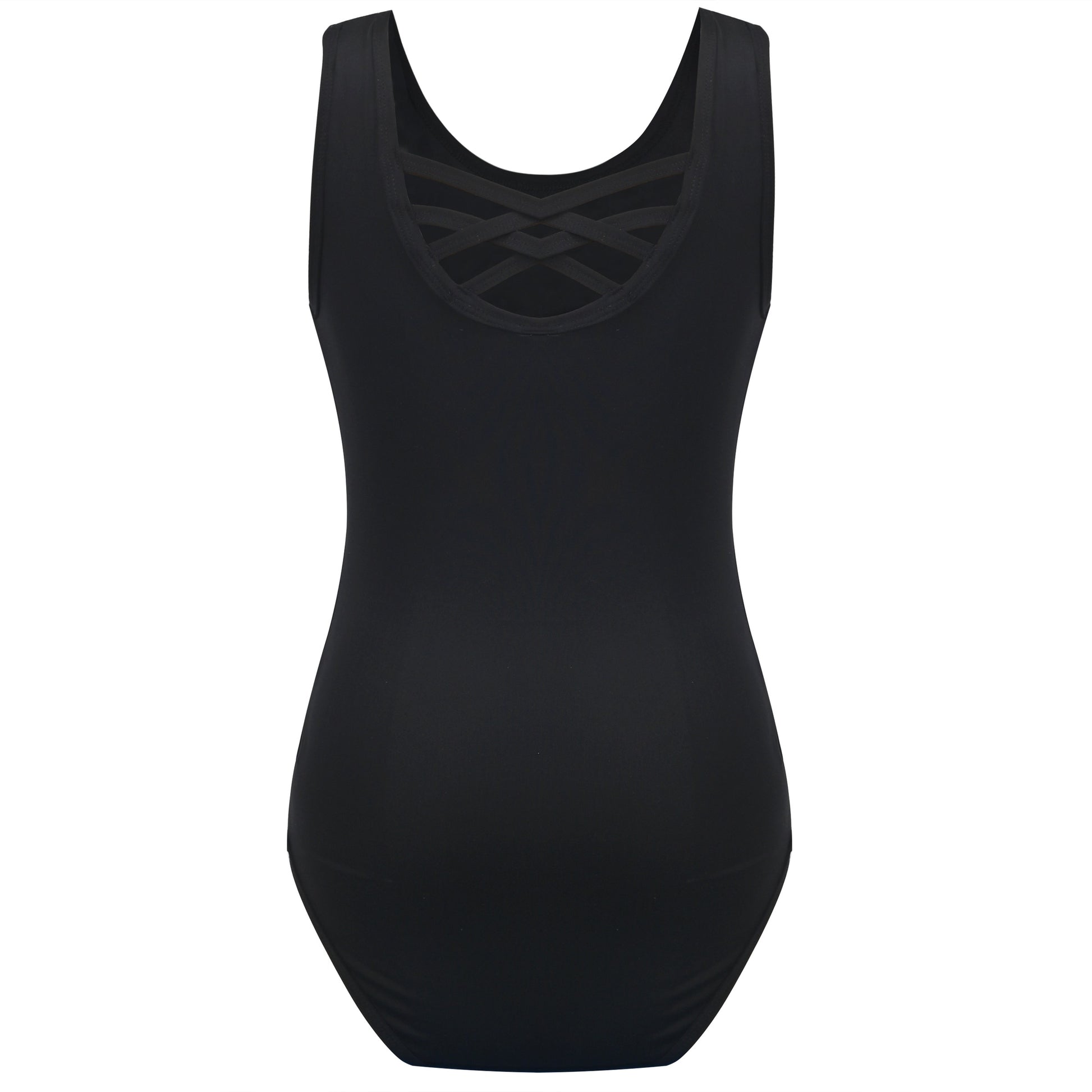 Girls Star Rainbow Rhinestone Sleeveless Active Unitard Ballet Gymnastic Black