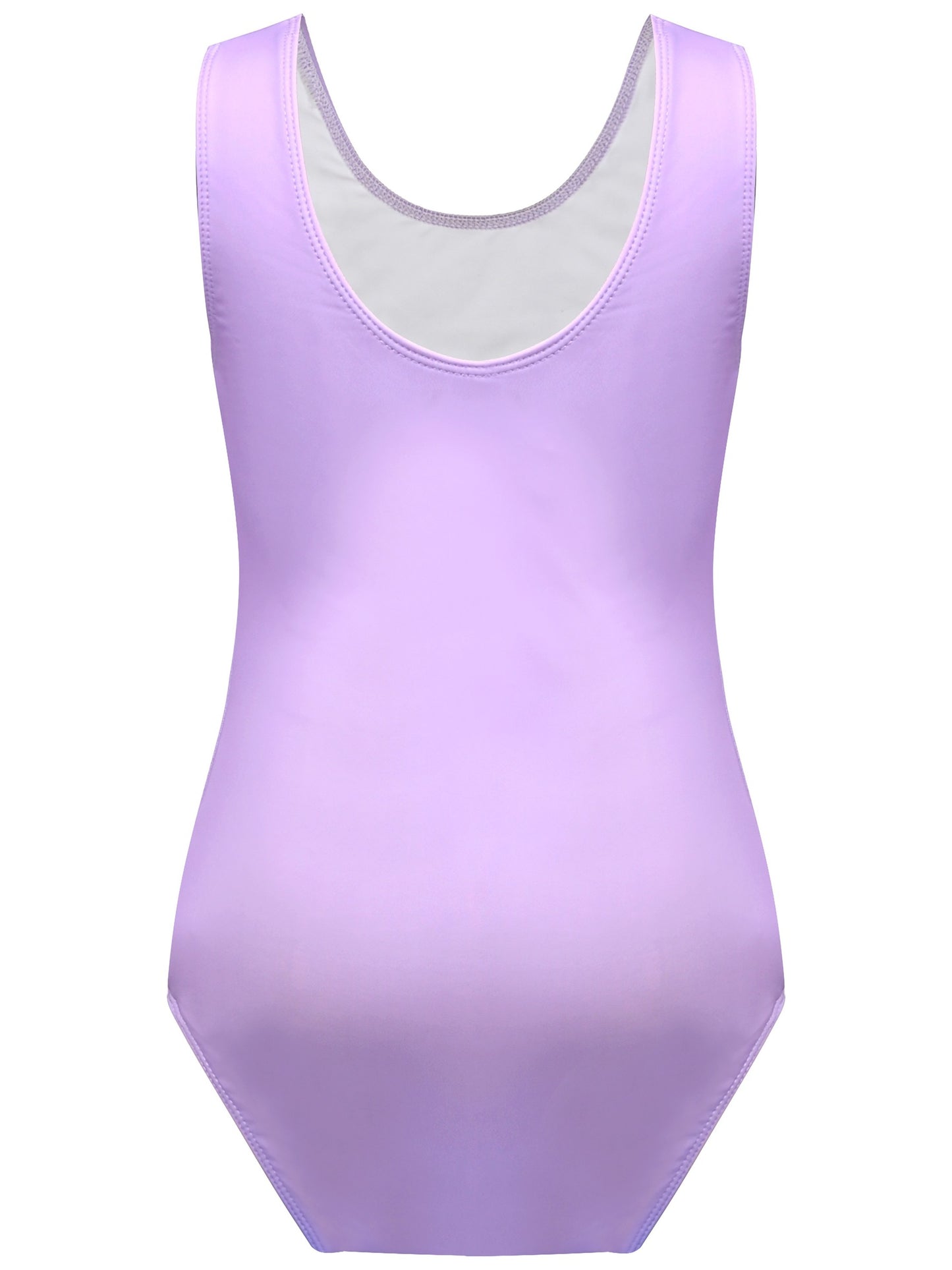 Girls Star Rainbow Rhinestone Sleeveless Active Unitard Ballet Gymnastic Purple