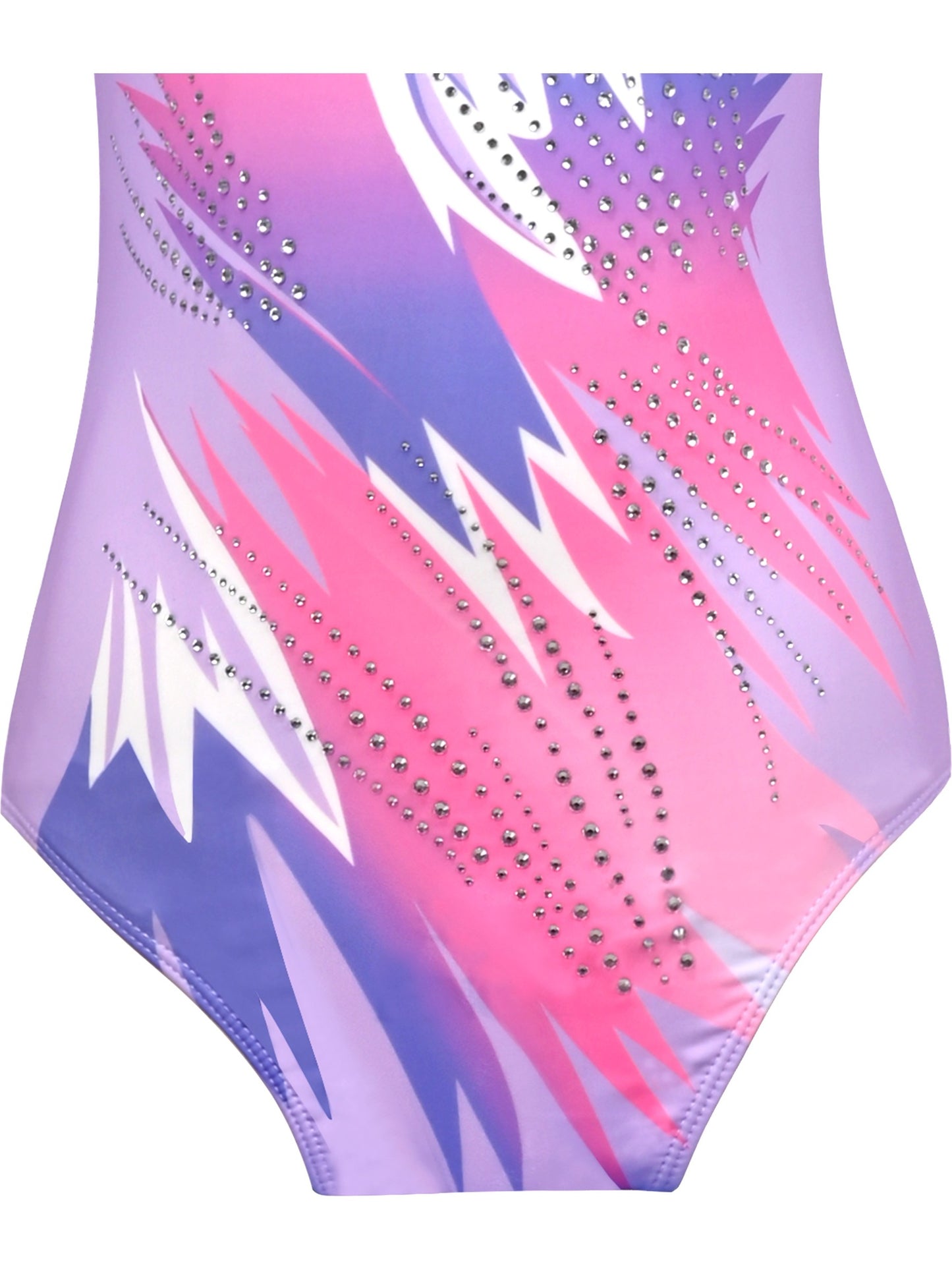 Girls Star Rainbow Rhinestone Sleeveless Active Unitard Ballet Gymnastic Purple