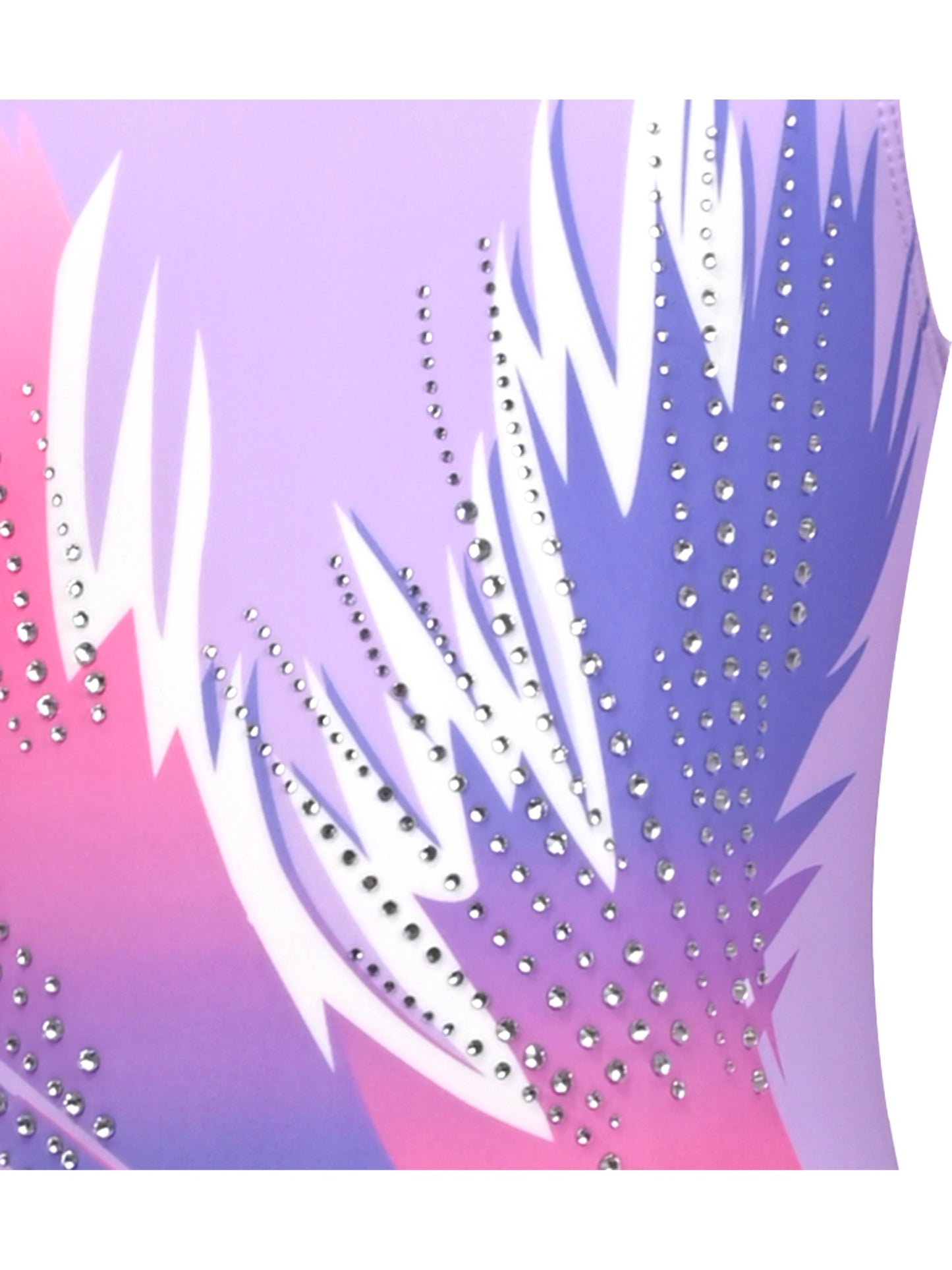 Girls Star Rainbow Rhinestone Sleeveless Active Unitard Ballet Gymnastic Purple