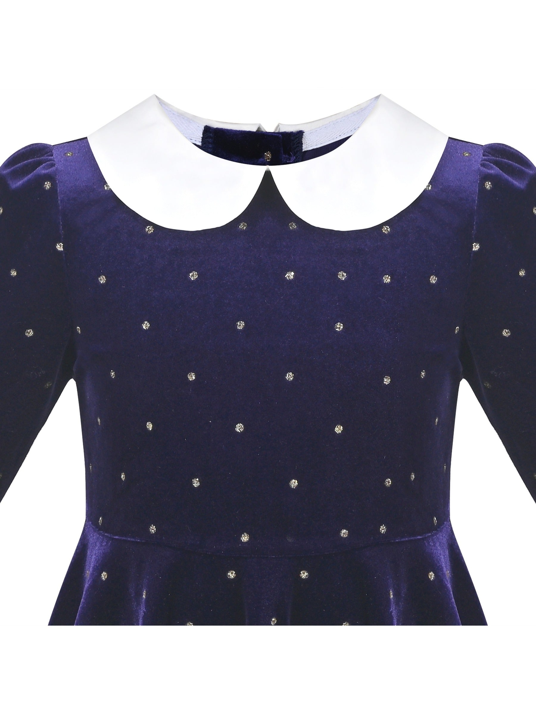 Girls Dress Pink Sequin Butterfly Vintage Long Sleeve Casual Warm Winter Purple