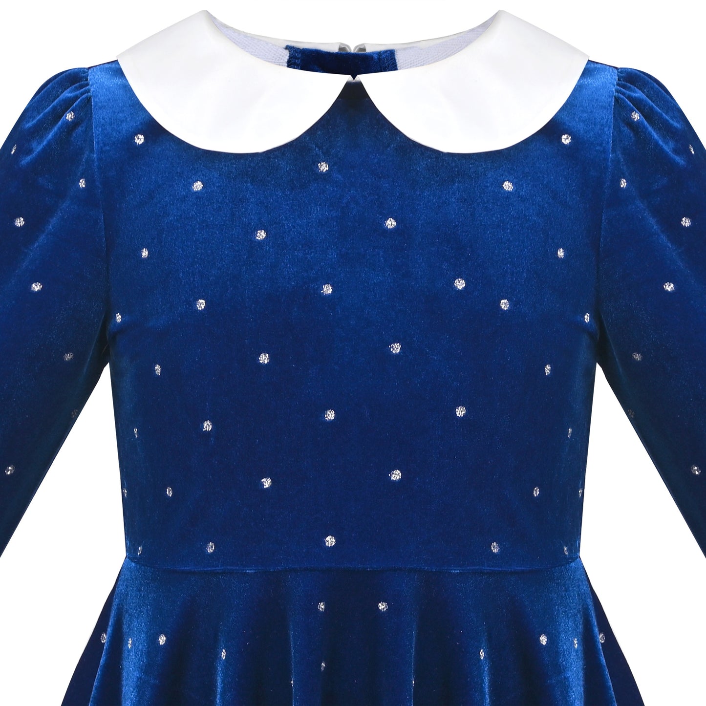 Girls Dress Pink Sequin Butterfly Vintage Long Sleeve Casual Warm Winter Blue