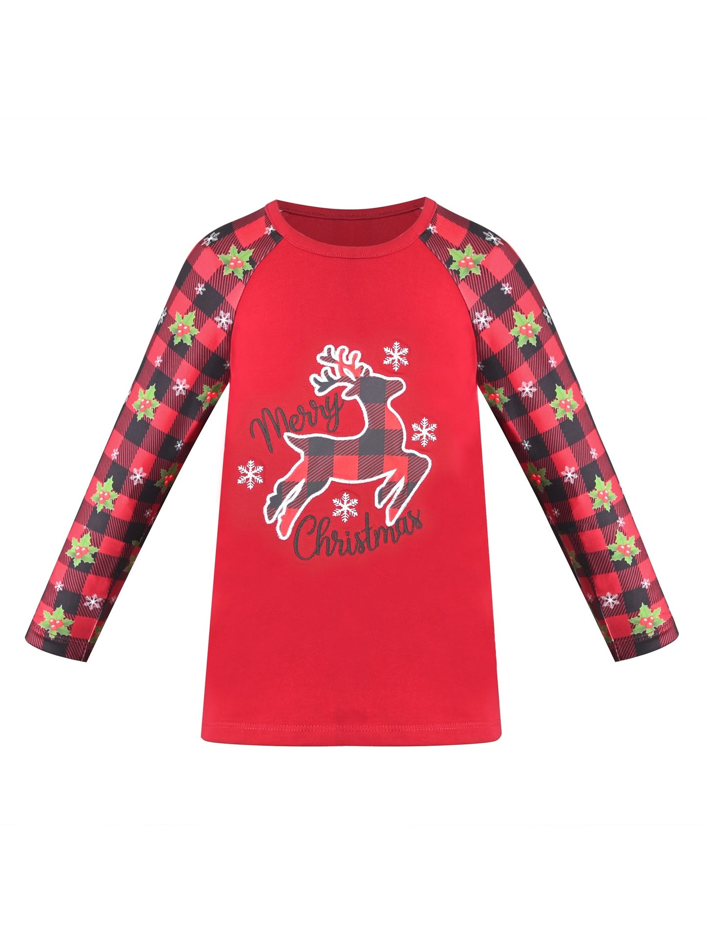 Girls Outfit Set 2 Piece Green Tee Striped Pants Christmas Santa Claus Red