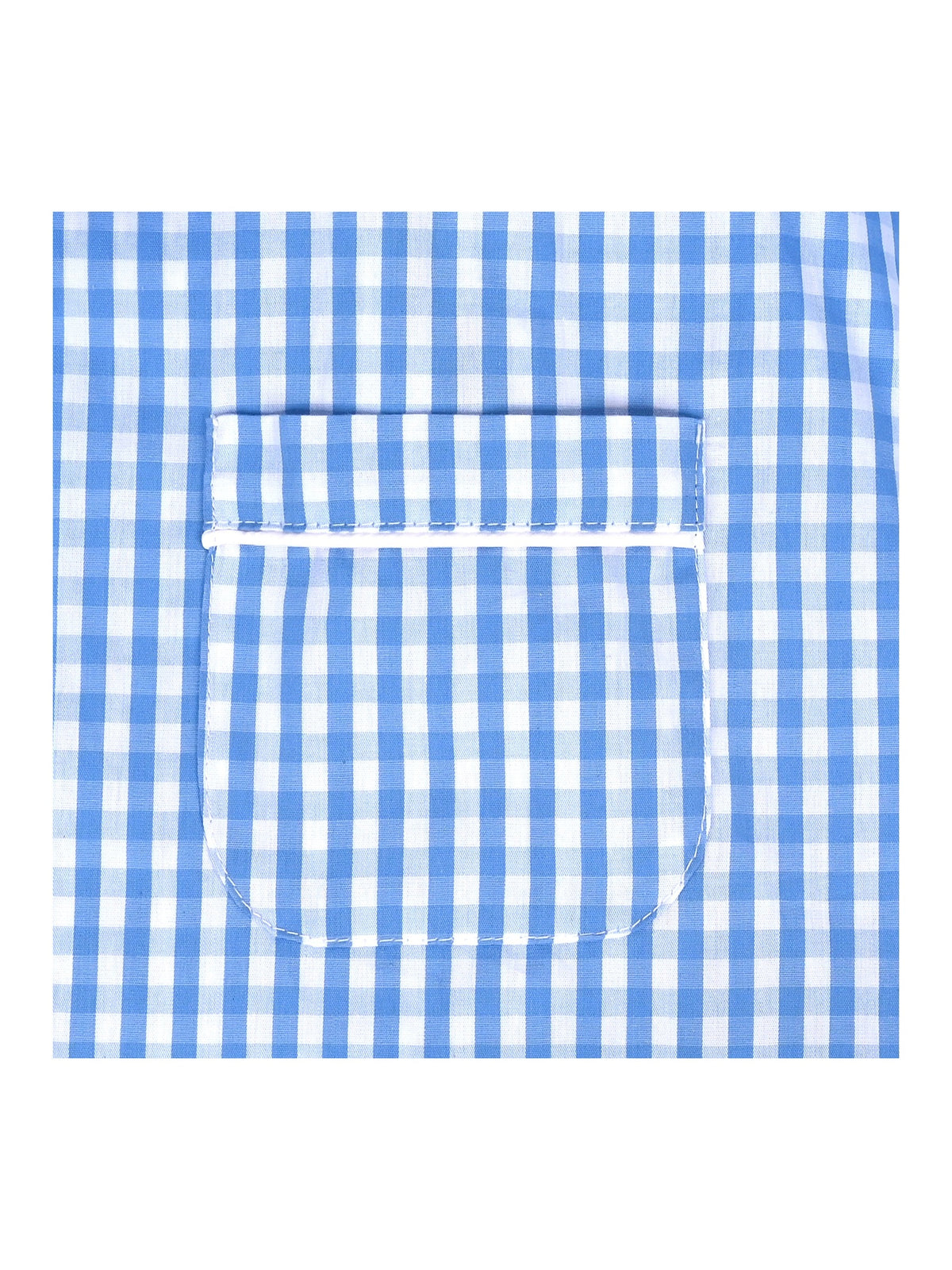 Girls Dress Black Bow Tie Belt School Uniform Front Button Short Sleeves - Sky Blue Plaid
