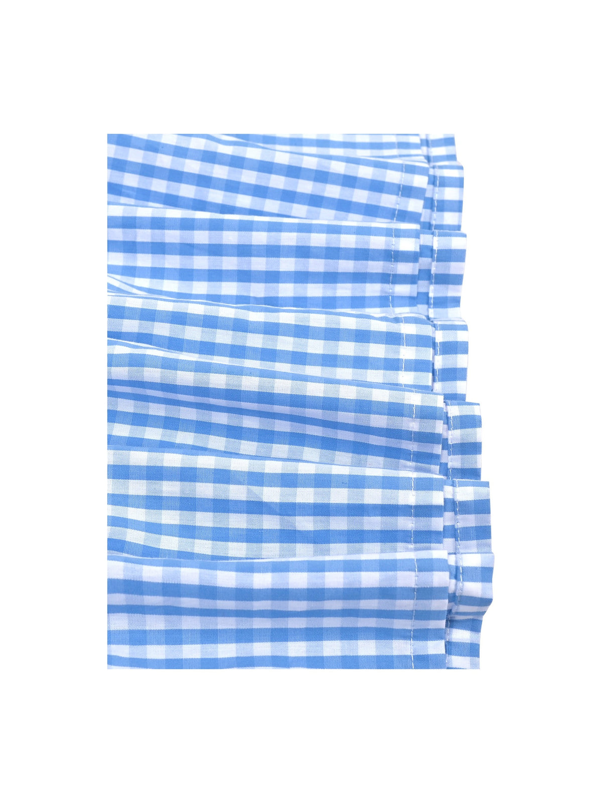 Girls Dress Black Bow Tie Belt School Uniform Front Button Short Sleeves - Sky Blue Plaid