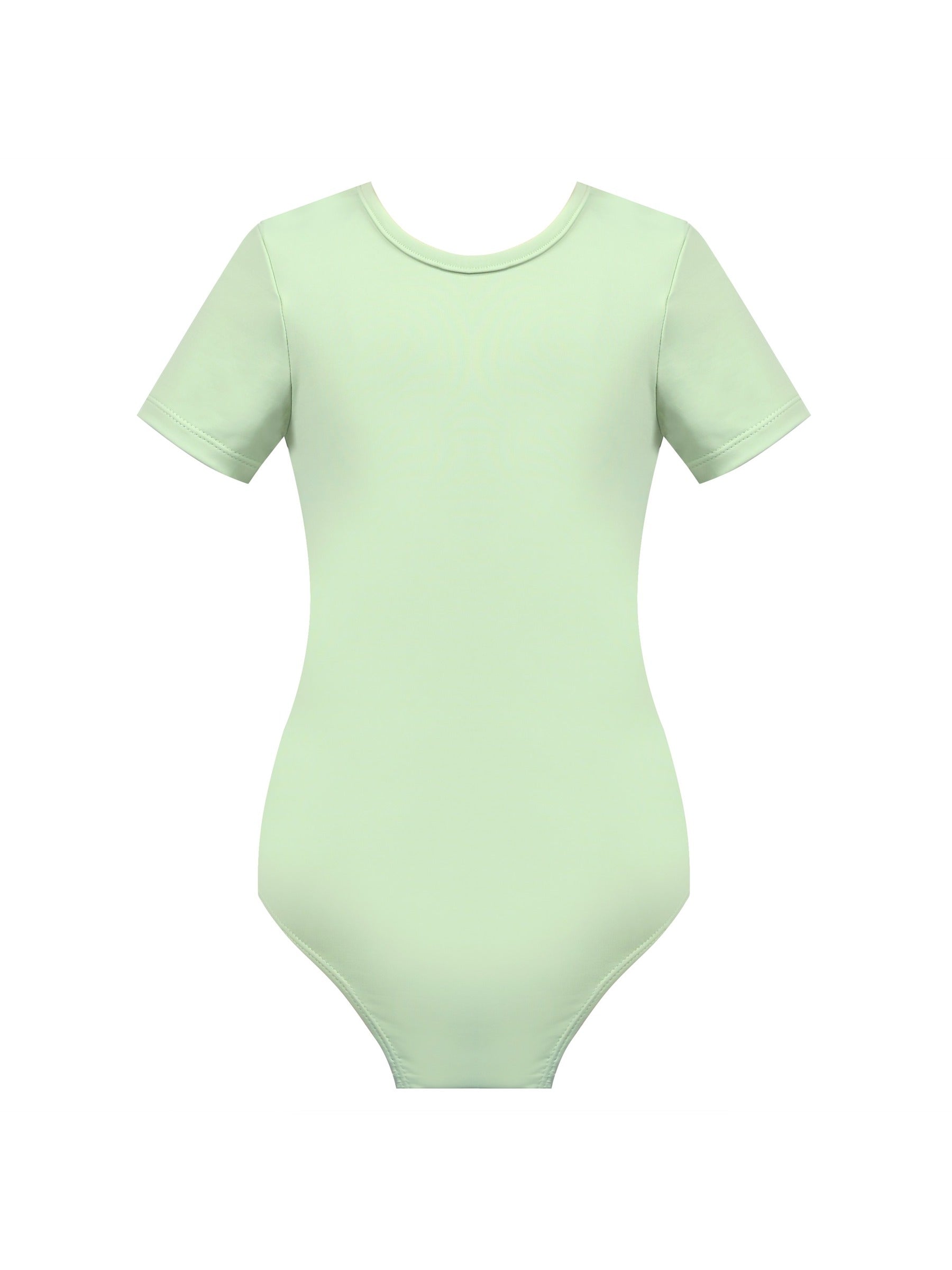 Girls Dress 2 Piece Set Pink Wrap Style Ballet Basic Leotard Short Sleeve Green