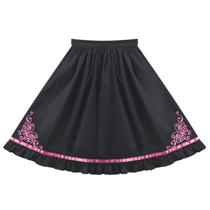 Girls German Dirndl Dress Costumes for Bavarian Oktoberfest Long Sleeve - Purple