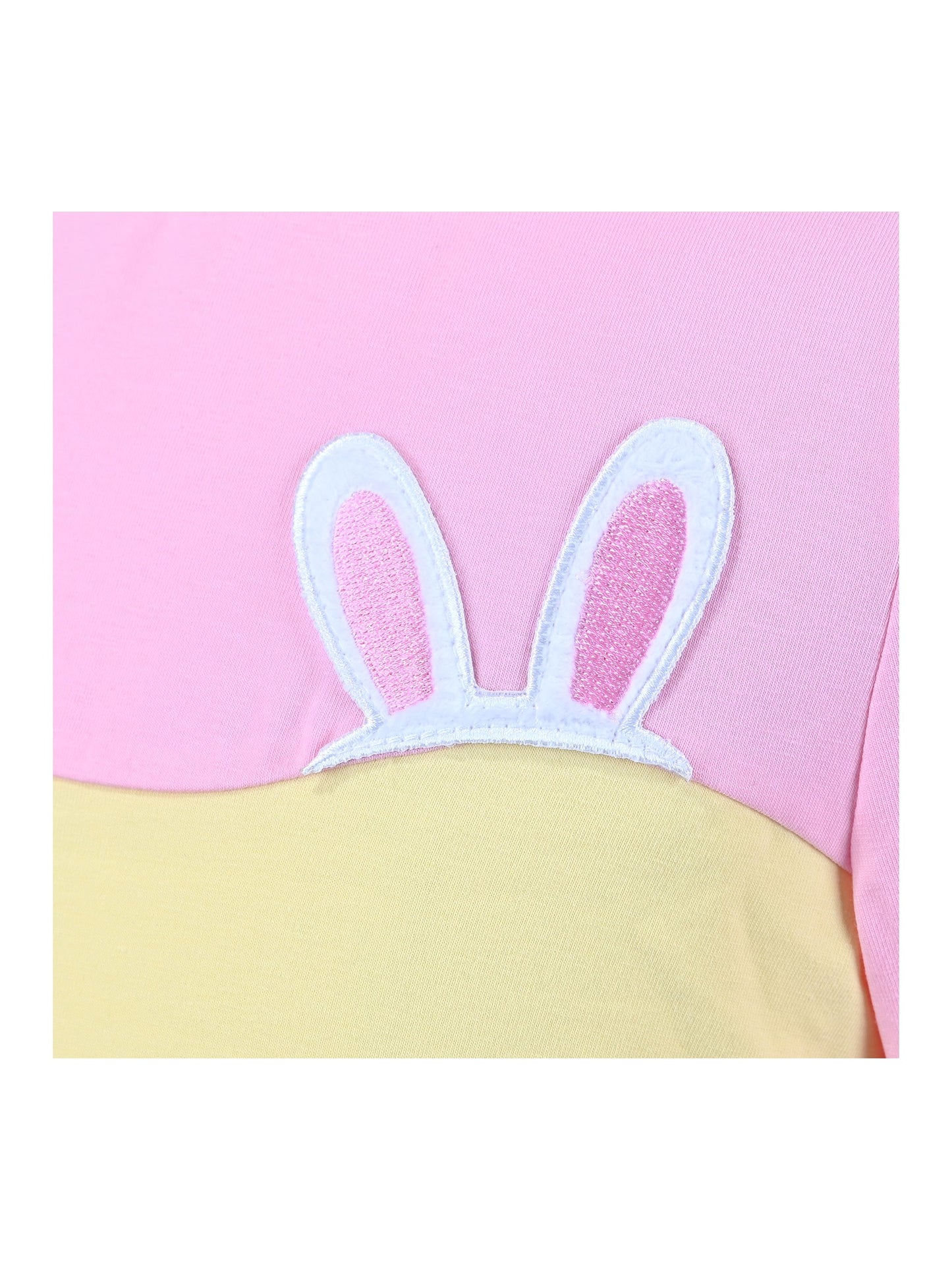 Girls Dress Easter Bunny Rainbow Cotton Embroidery Casual Long Sleeve Multi-Color