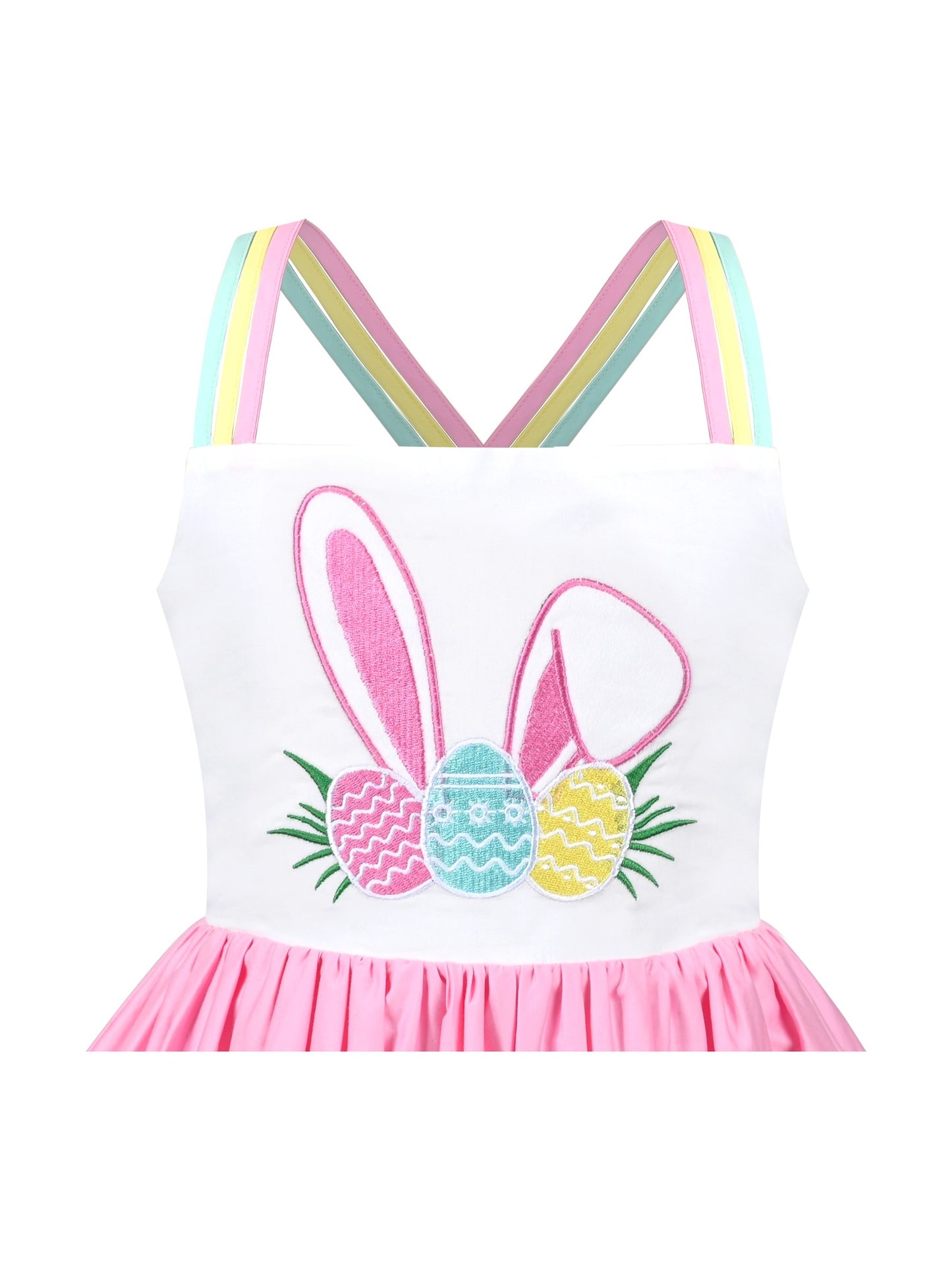 Girls Dress Purple Unicorn Rainbow Striped Suspender Sleeveless Summer Multi-Color