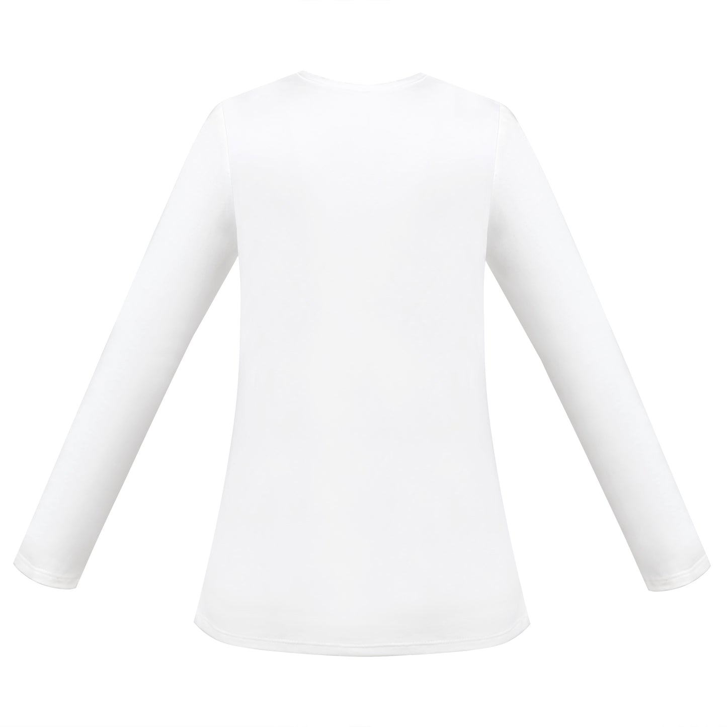 Girls Tee Purple Unicorn Magical Soft Cotton Ruffle Long Sleeve Casual White