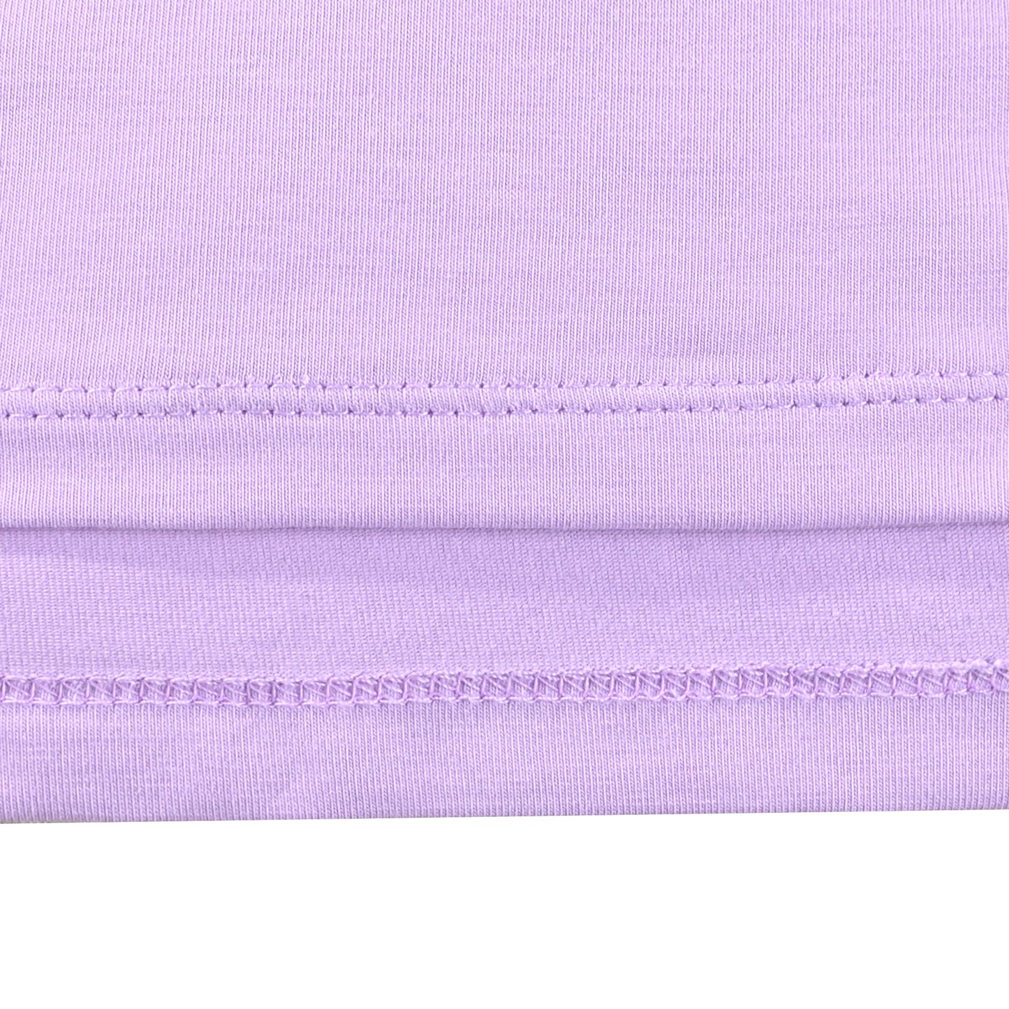 Girls T-shirt Crop Top Pink Lettuce Trim Ribbed Knit Crewneck Daily Purple