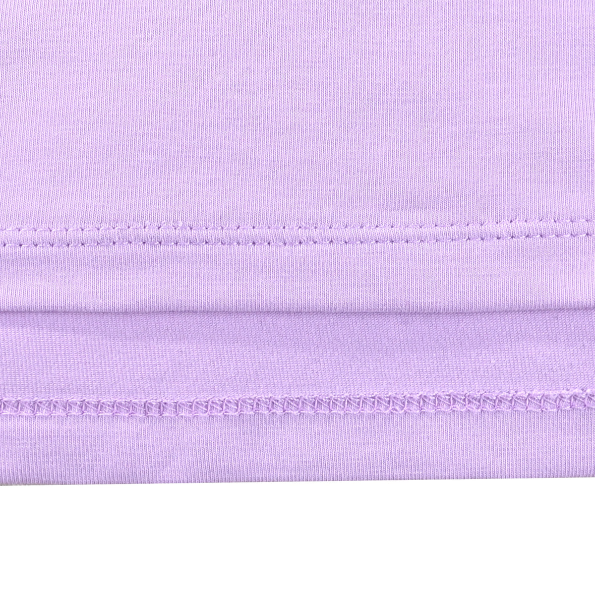 Girls T-shirt Crop Top Pink Lettuce Trim Ribbed Knit Crewneck Daily - Purple