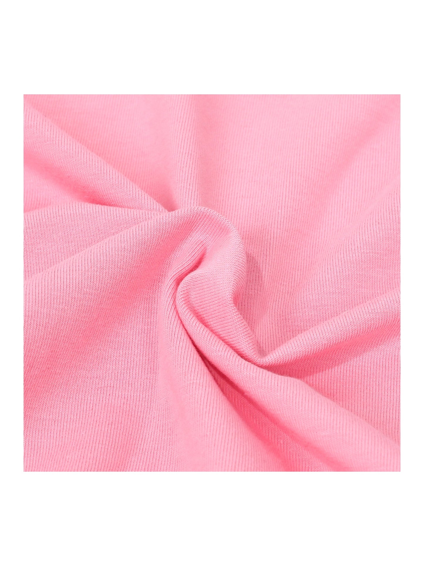 Girls Top Shirt Long Sleeve Pink Striped Valentine Crewneck Soft Casual Pink