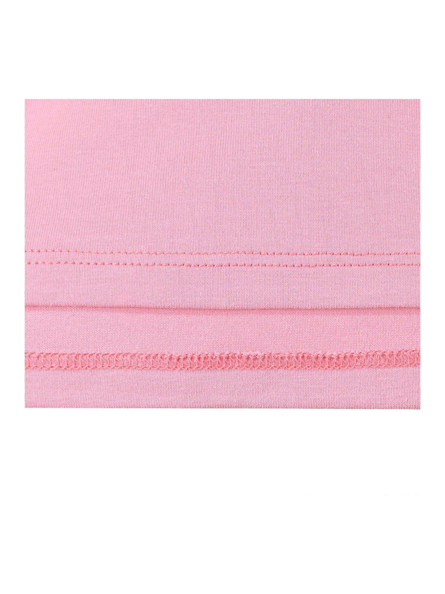 Girls Top Shirt Long Sleeve Pink Striped Valentine Crewneck Soft Casual Pink