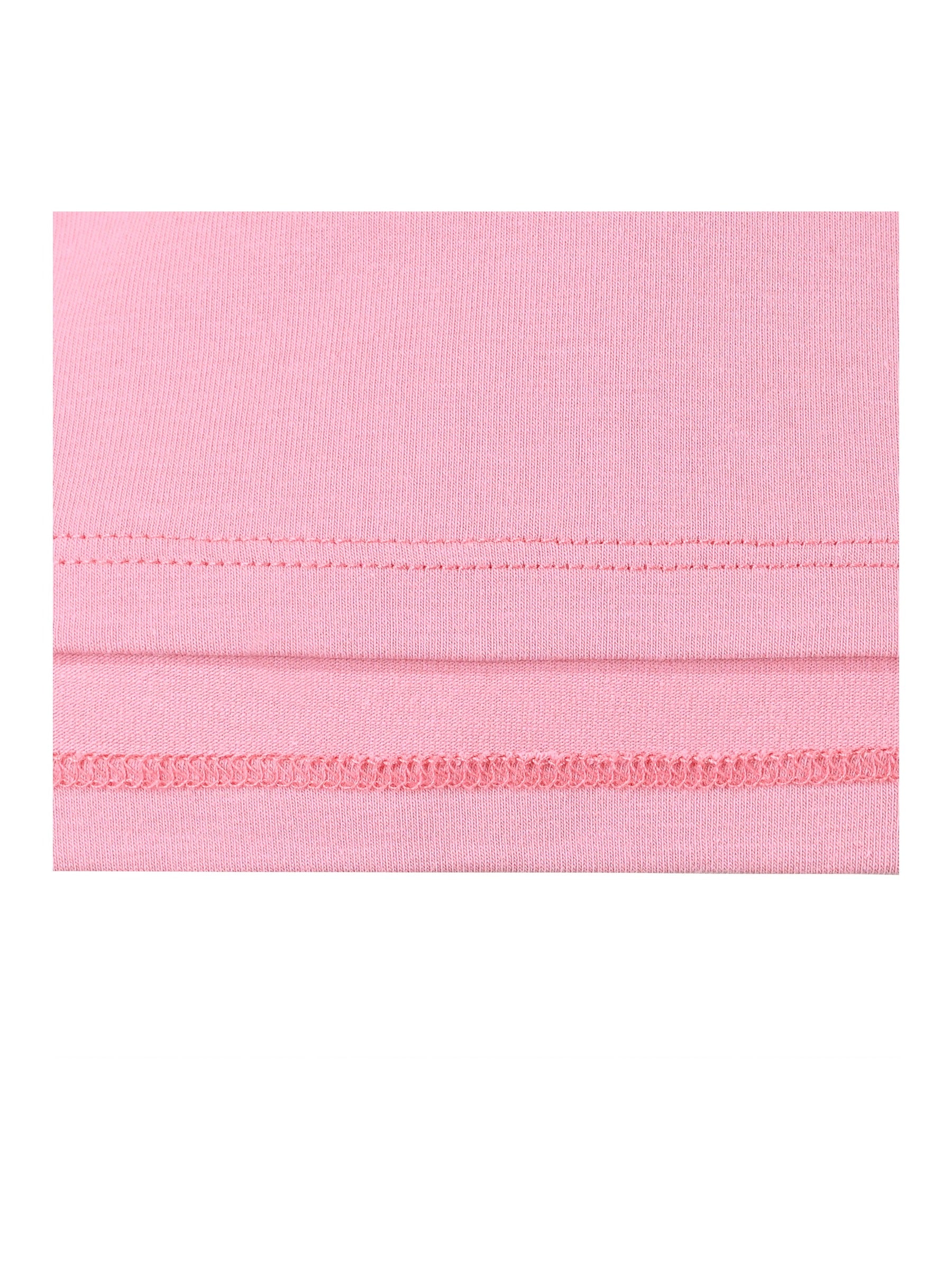 Girls Top Shirt Long Sleeve Pink Striped Valentine Crewneck Soft Casual Pink