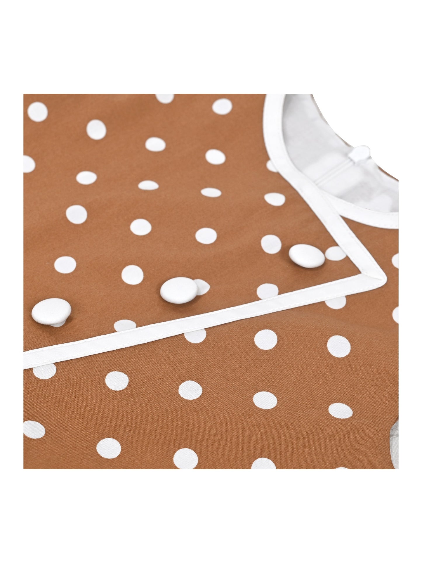 Girls Dress Polka Dot Butterfly Belt Asymmetrical Playful Brown