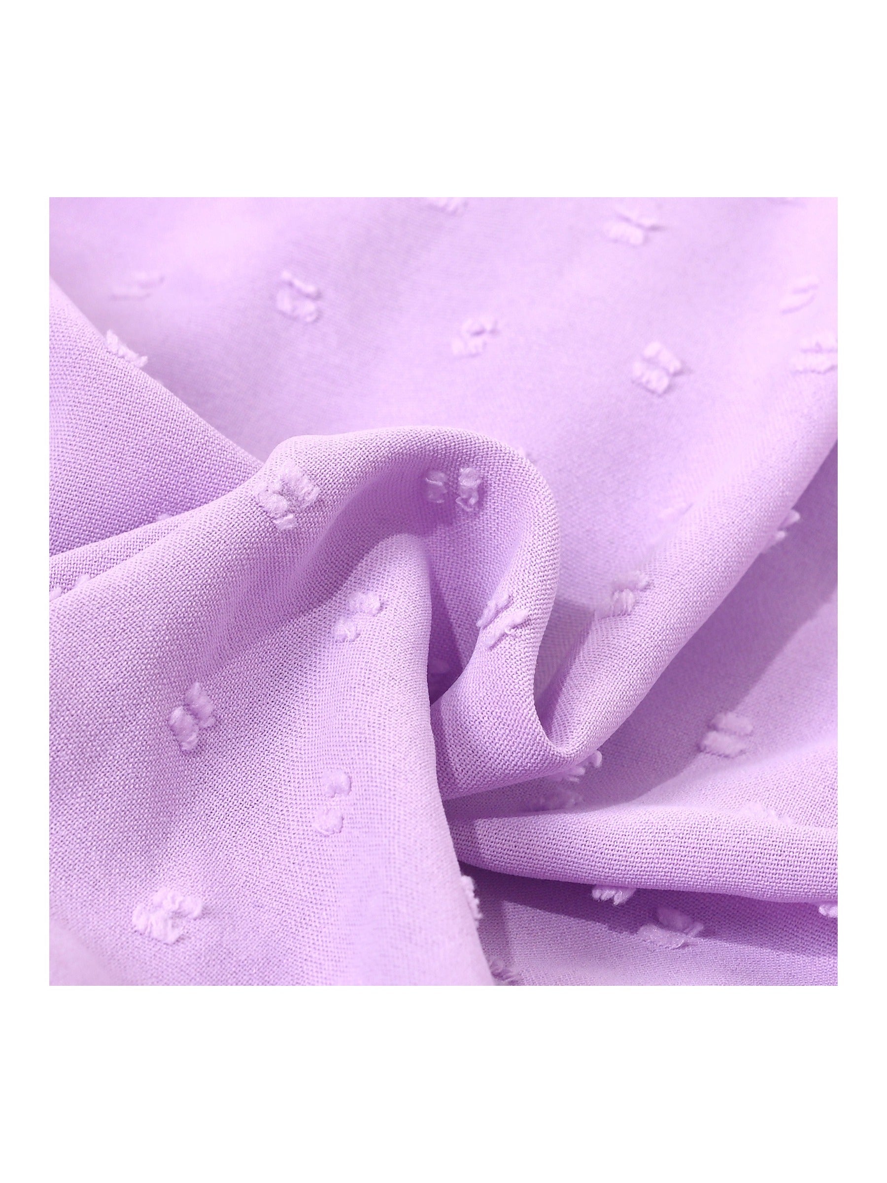 Girls Dress Red Chiffon Swiss Dot Stand Collar Ruffle Puff Short Sleeve Purple