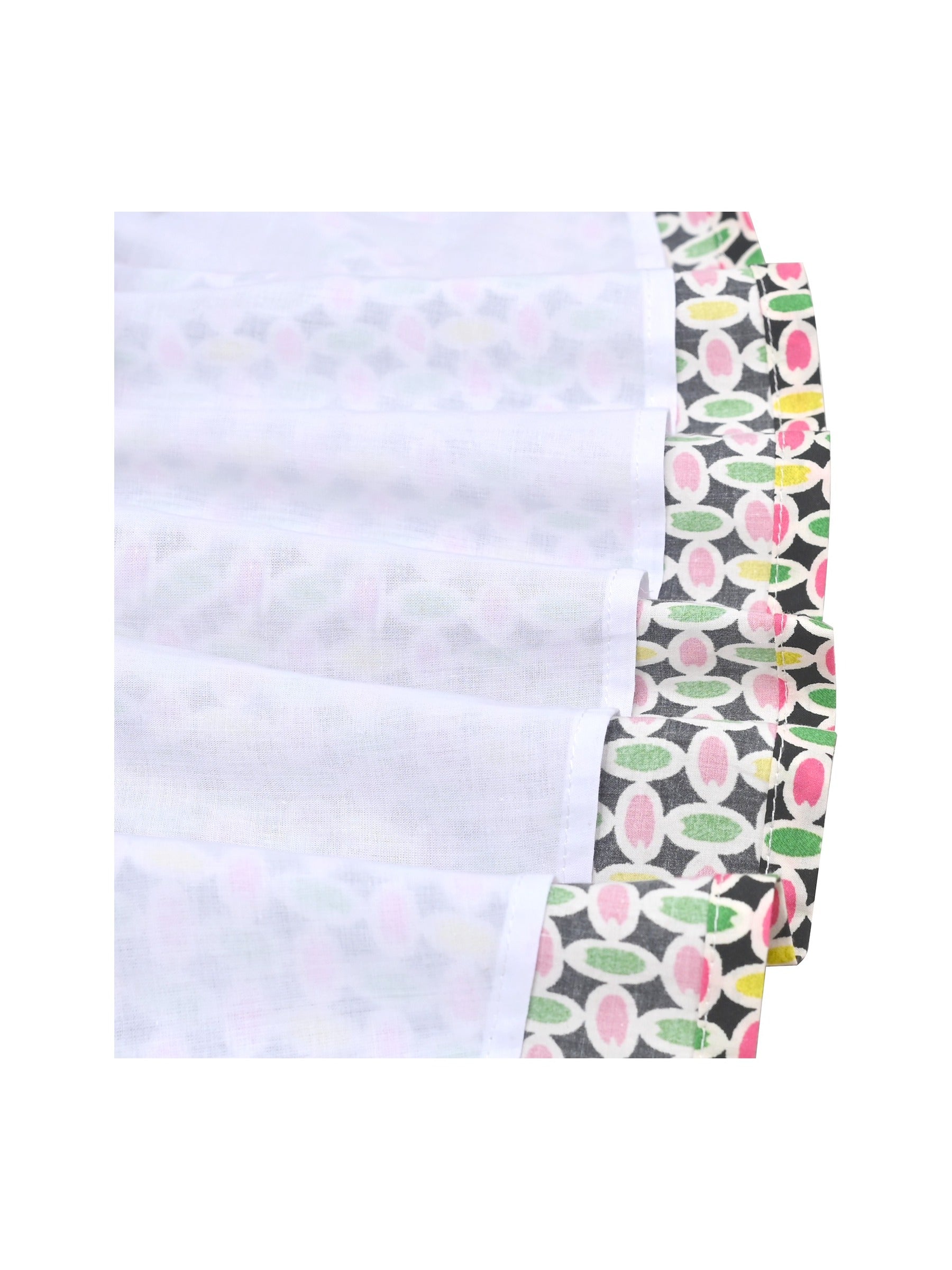 Girls Dress Colorful Floral Print Asymmetrical Color Block Sundress Beige