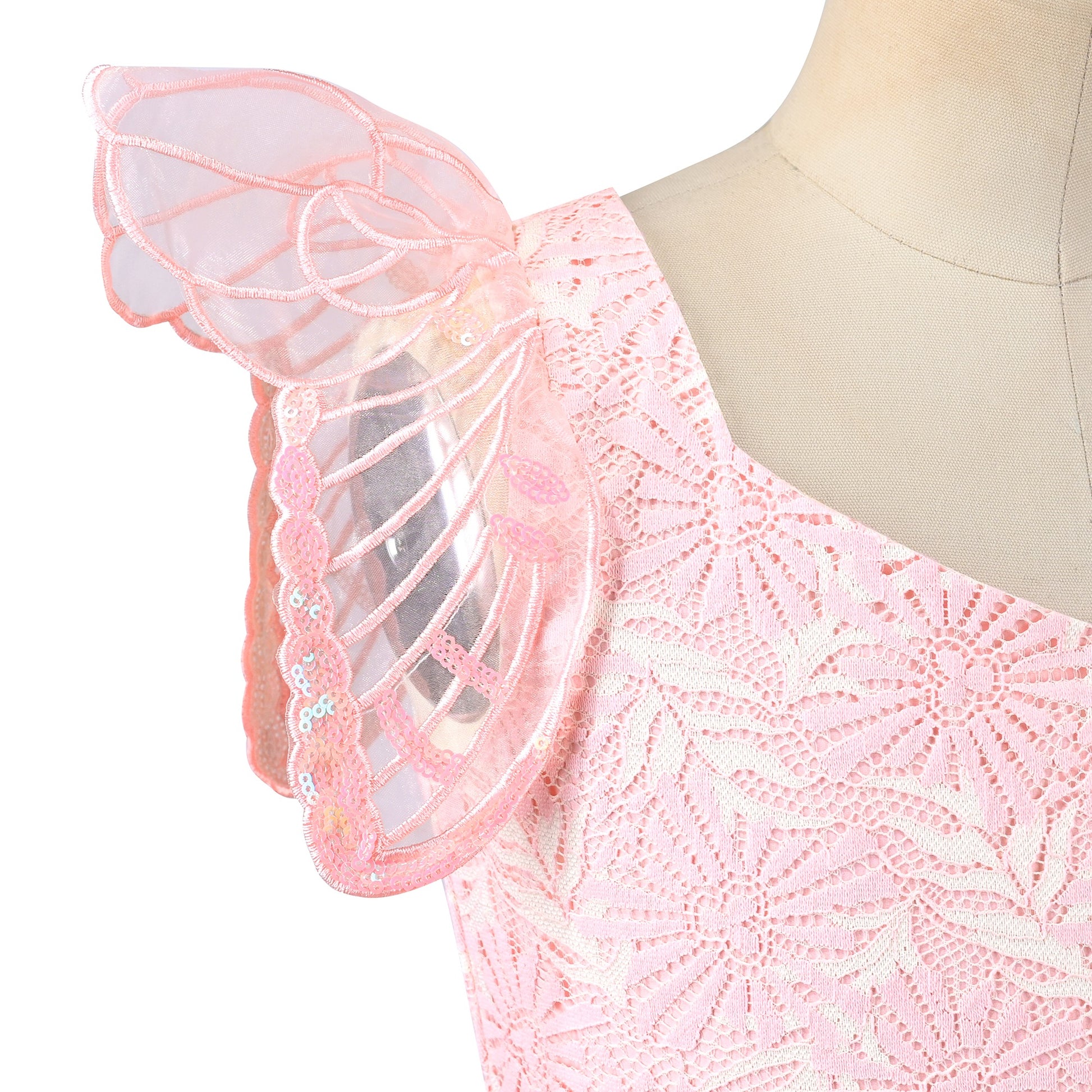 Girls Dress Black Floral Butterfly Formal Party Pageant Pink