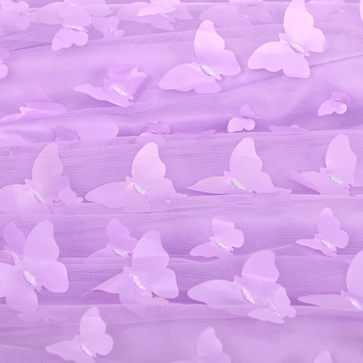 Girls Dress Purple Butterfly Embroidered Halter Dress Party - Purple Butterfly