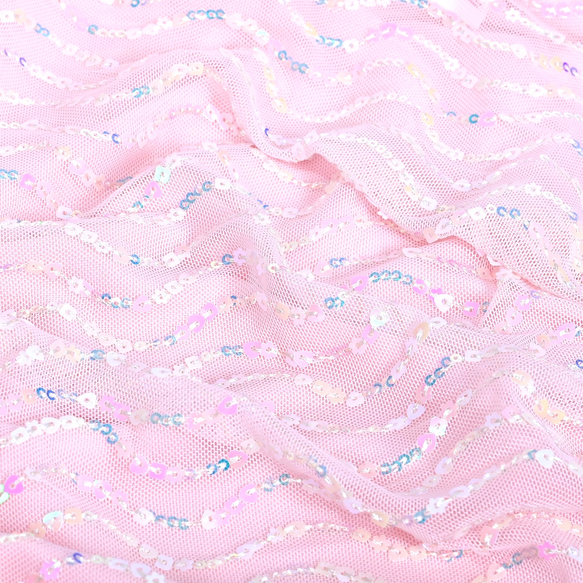 Girls Dress Pink Sequin Mesh Short Flutter Sleeve Keyhole Party Casual Pink