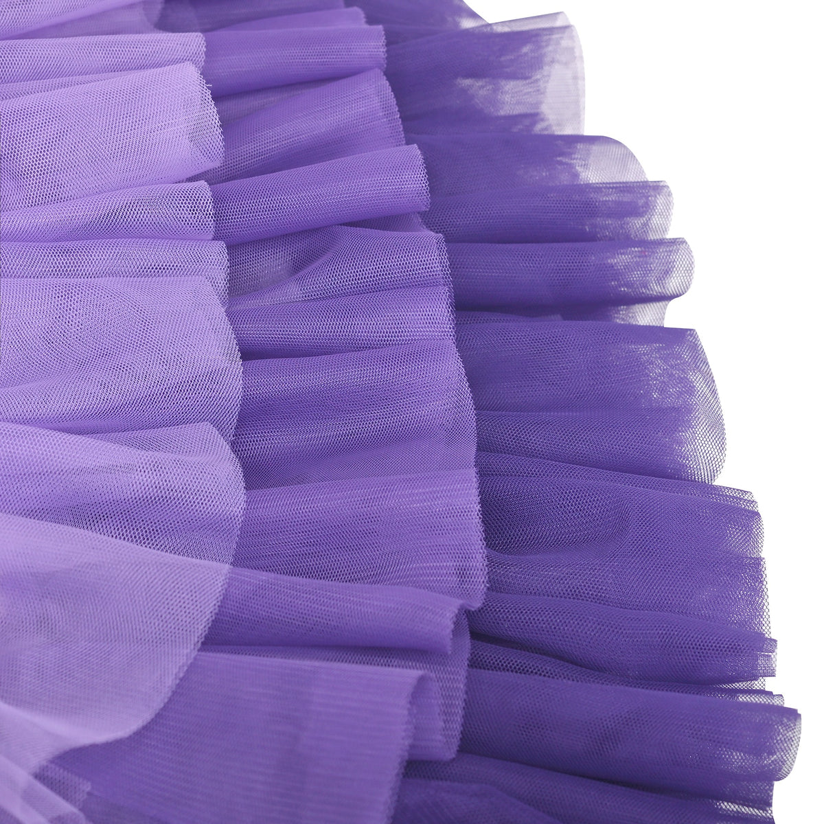 Girls Skirt Rainbow Layered Ruffle Fluffy Tutu Princess Party Birthday - Gradient Purple