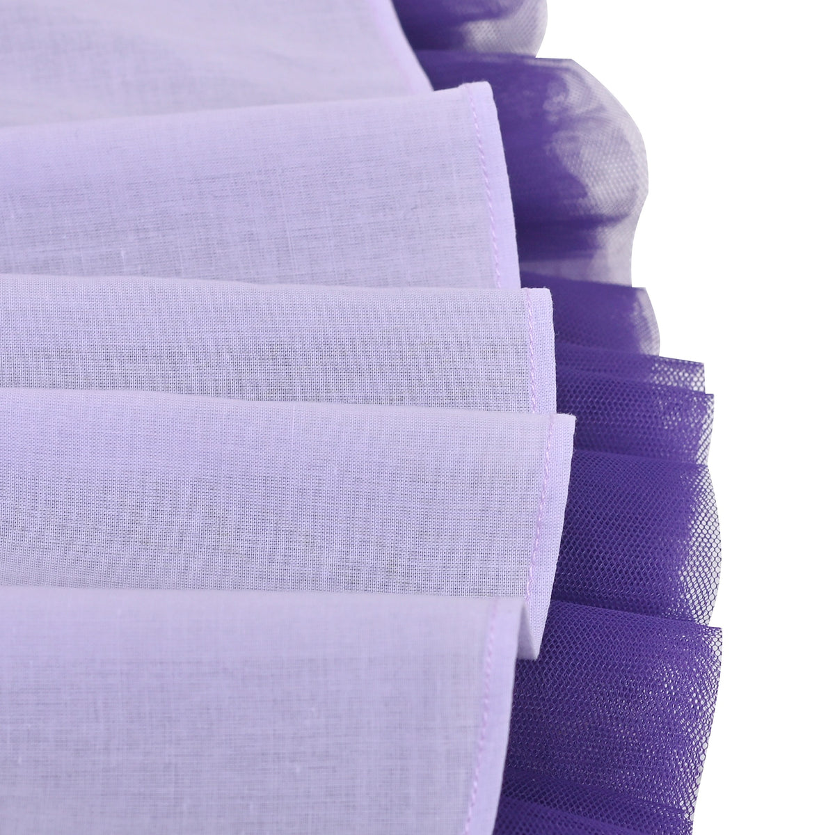 Girls Skirt Rainbow Layered Ruffle Fluffy Tutu Princess Party Birthday - Gradient Purple