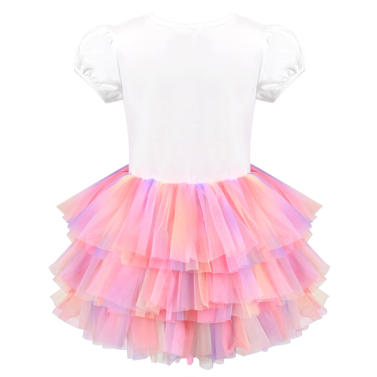 Girls Dress Purple Tutu Dancing Swan Ballet Sparkling Sequin - Rainbow Sequin