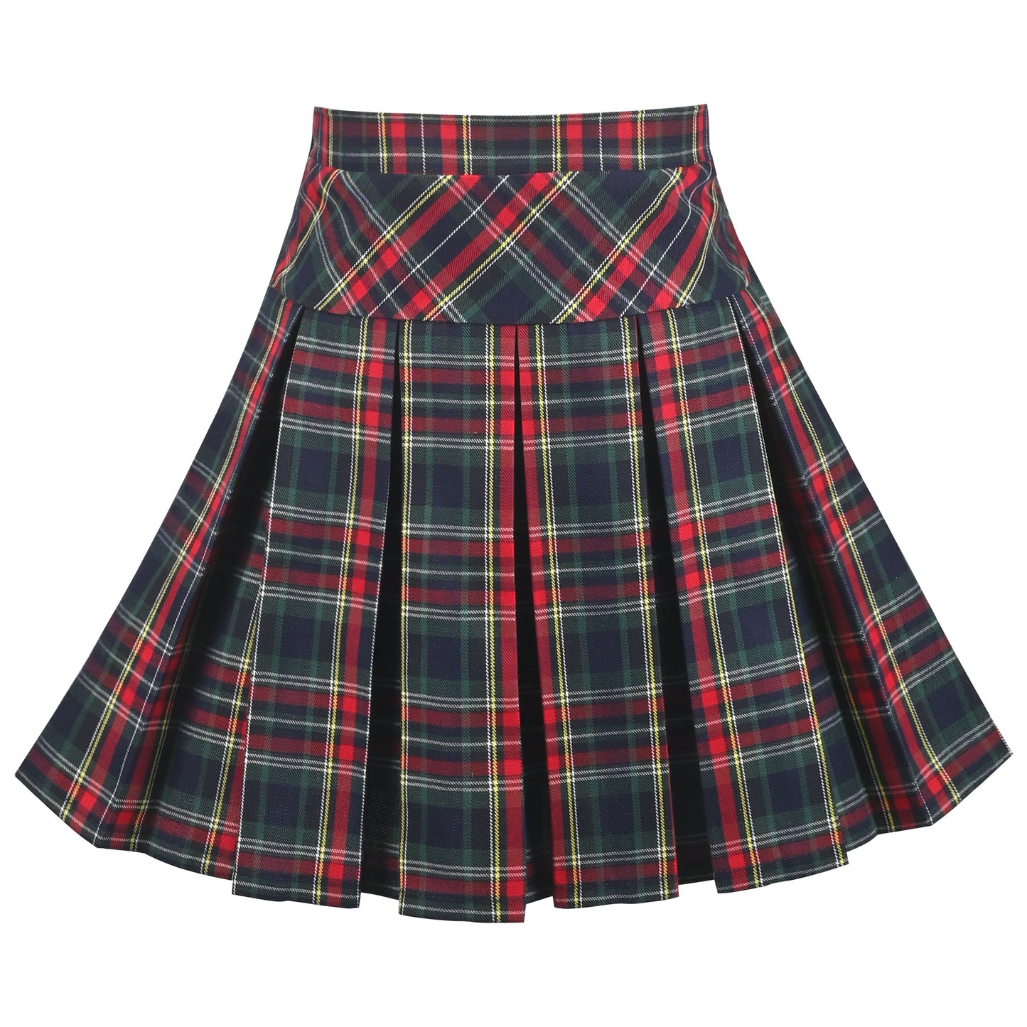Girls Skirt Back School Uniform Red Tartan Skirt Red