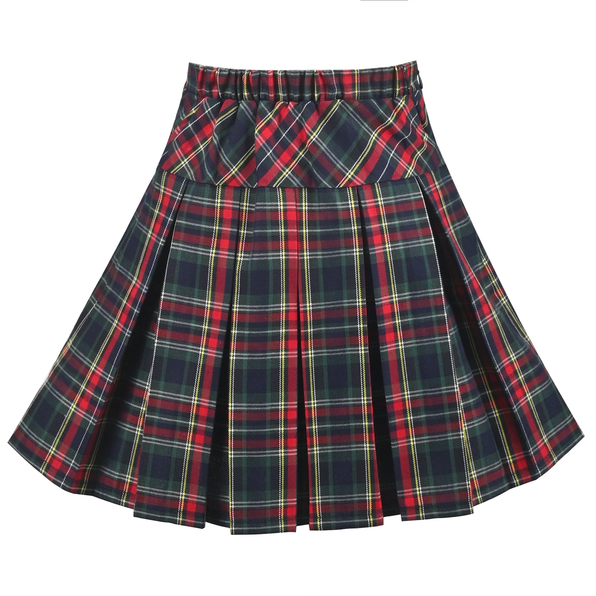 Girls Skirt Back School Uniform Red Tartan Skirt Red