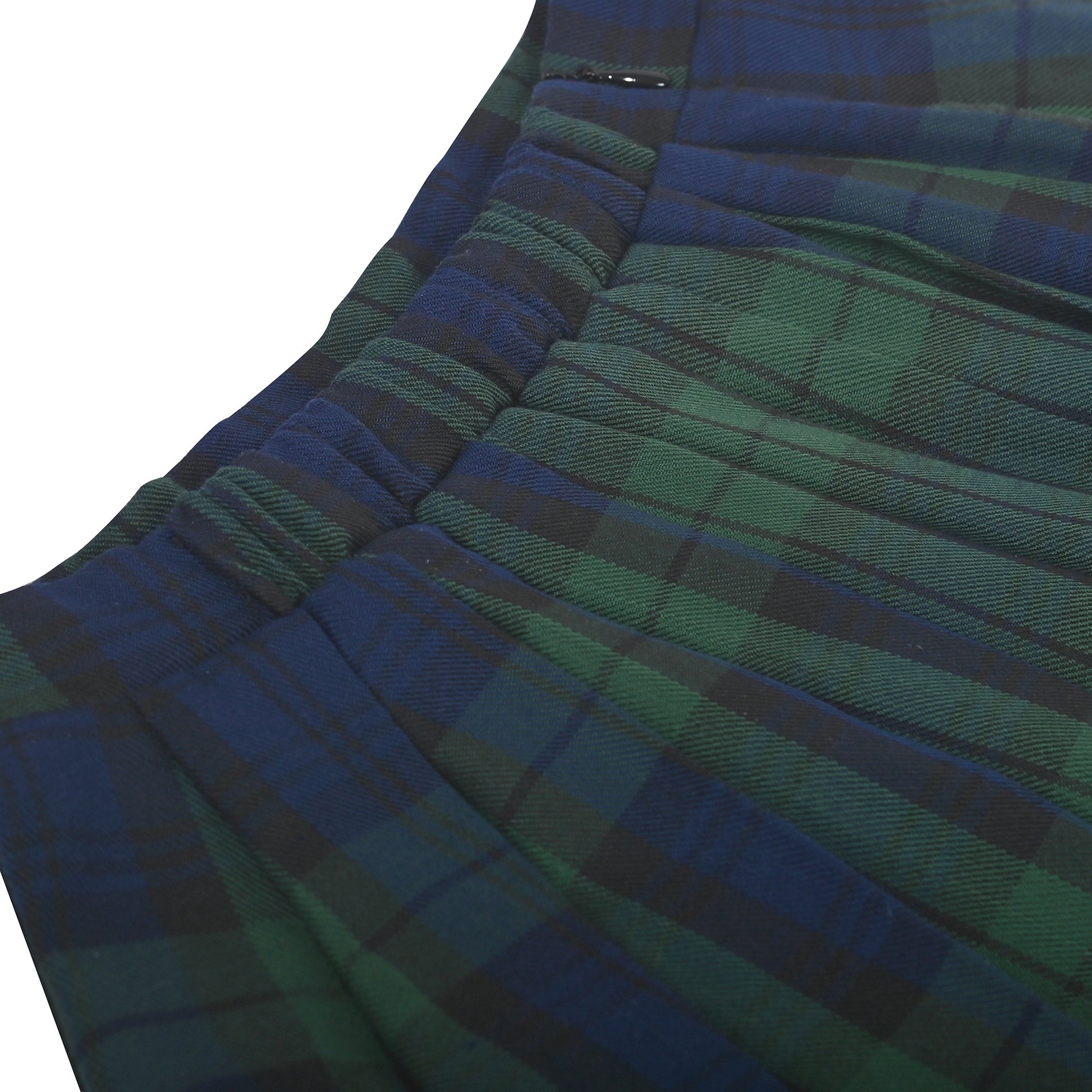 Girls Skirt Kids School Uniform Set Red Tartan Pleated Hem Skirt Green