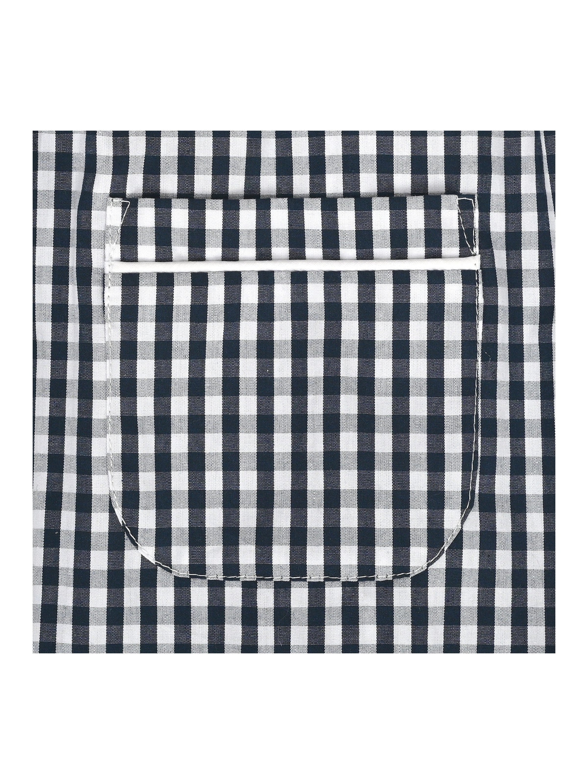 Girls Dress Black Bow Tie Belt School Uniform Front Button Short Sleeves - Dark Blue