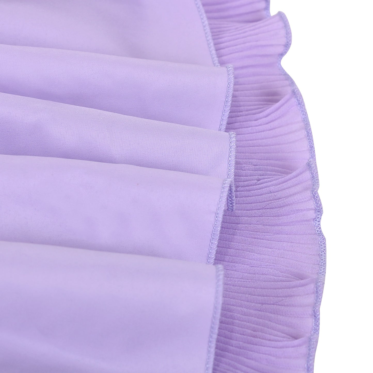 Girls Dress Coffee Ruffle Butterfly High Low Irregular Hem Sweet Birthday Party Purple