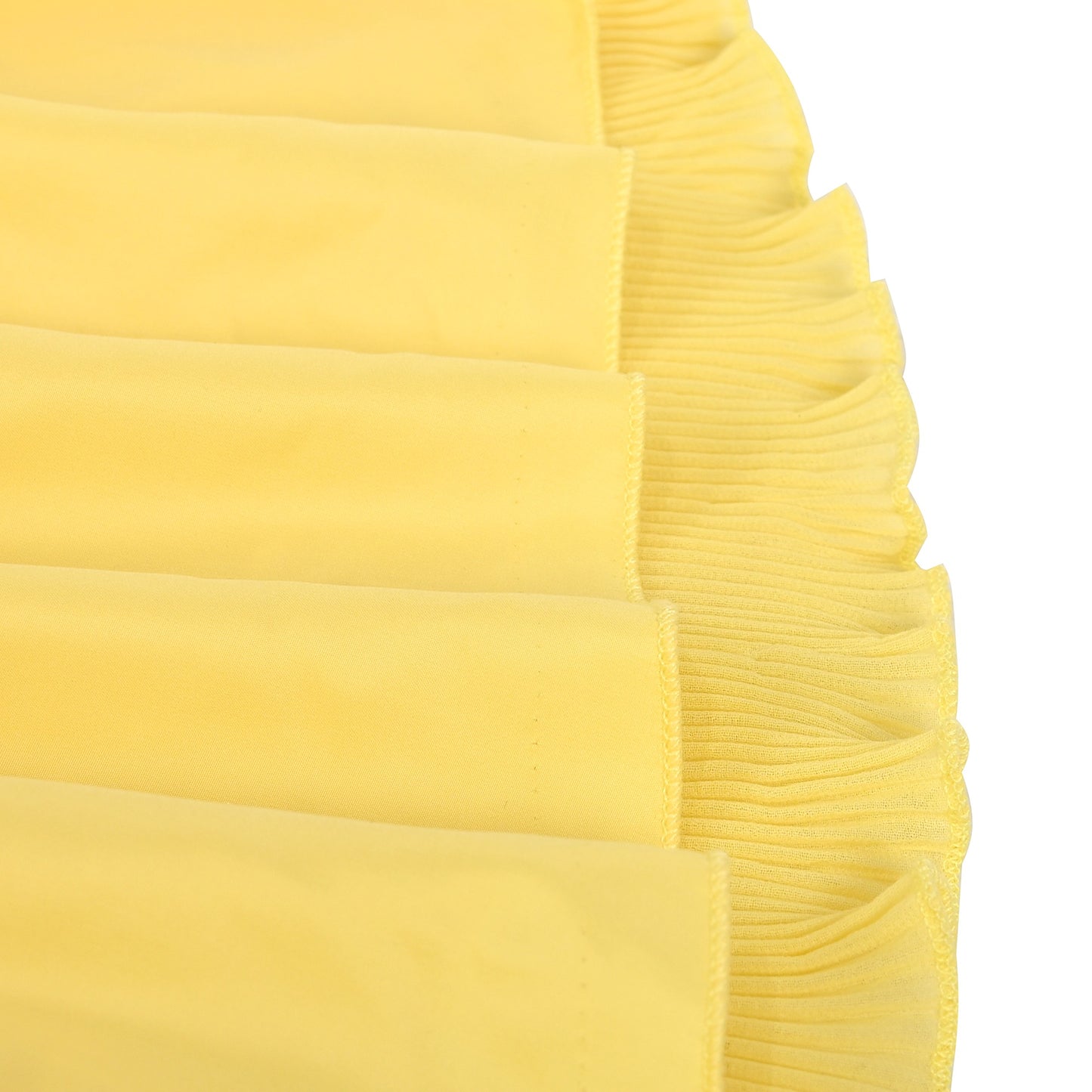 Girls Dress Coffee Ruffle Butterfly High Low Irregular Hem Sweet Birthday Party Yellow