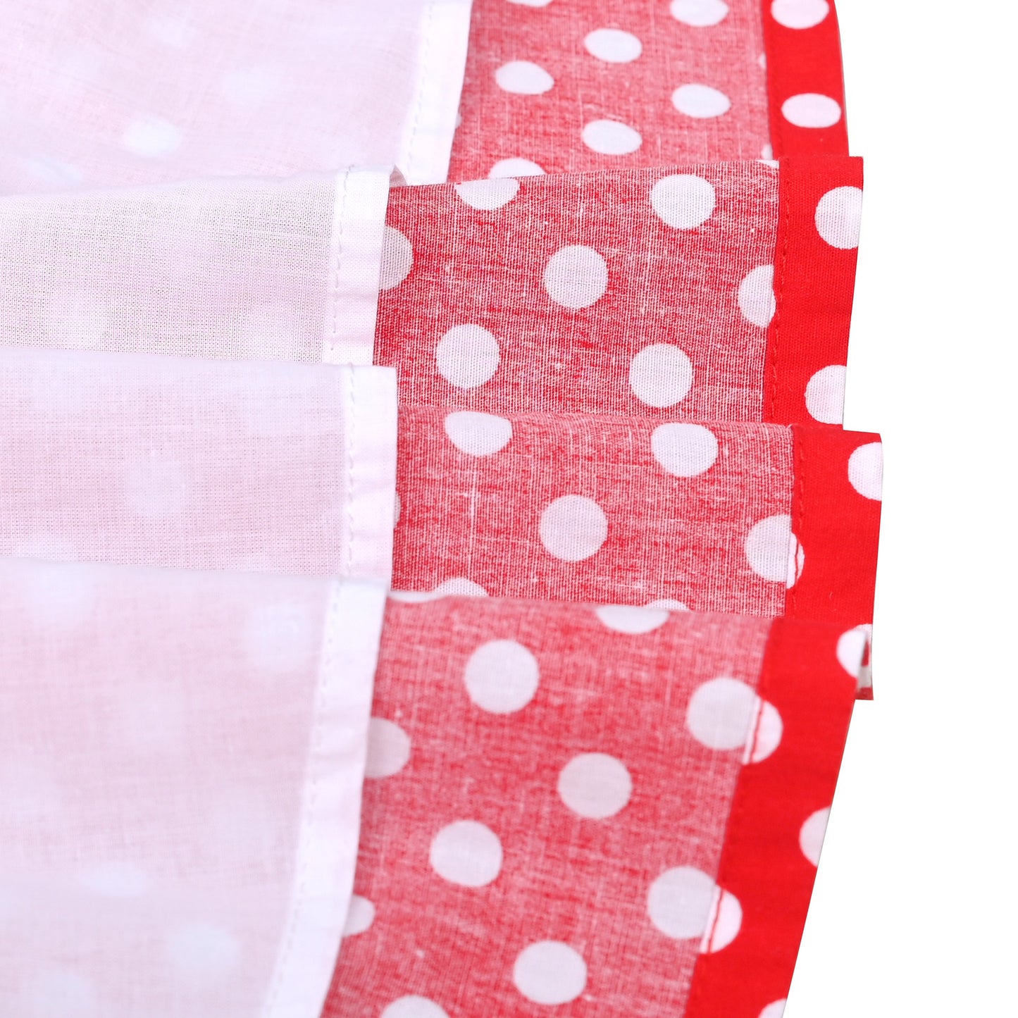 Girls Dress Pink Polka Dot Pocket Button School Summer Sleeveless Cotton Red