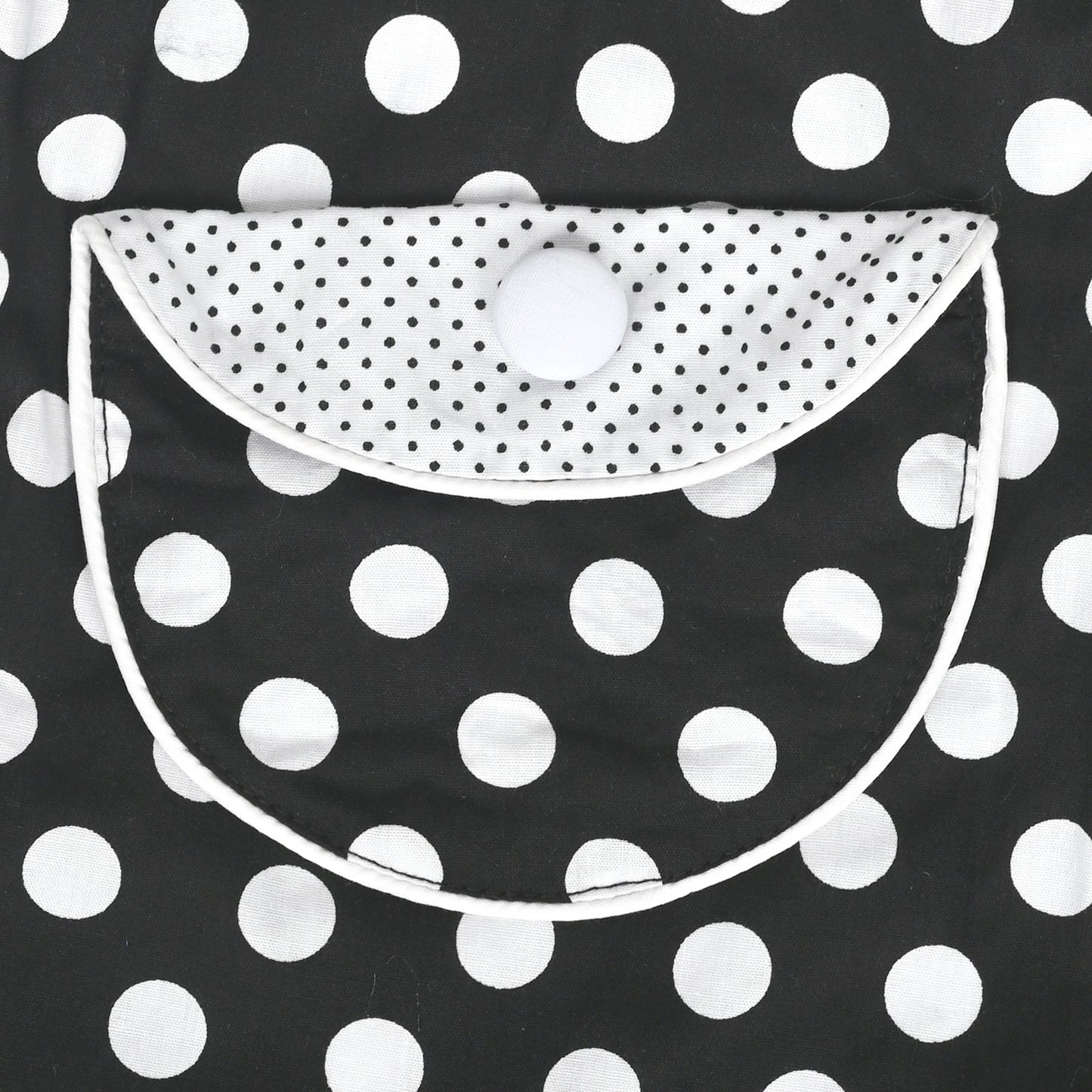 Girls Dress Pink Polka Dot Pocket Button School Summer Sleeveless Cotton Black